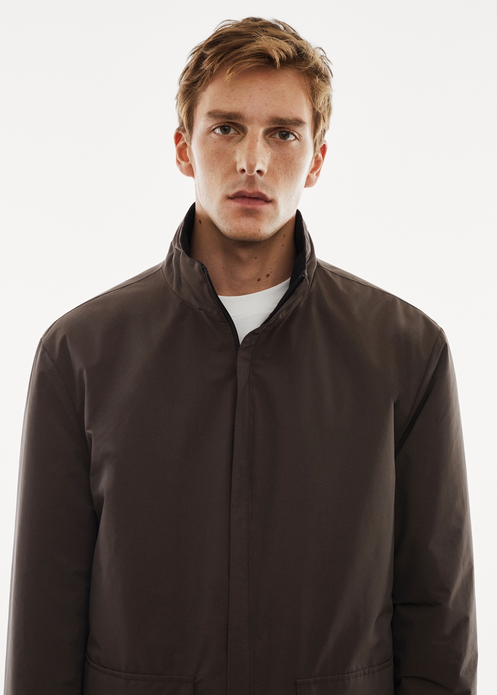Reversible water-repellent quilted barn jacket