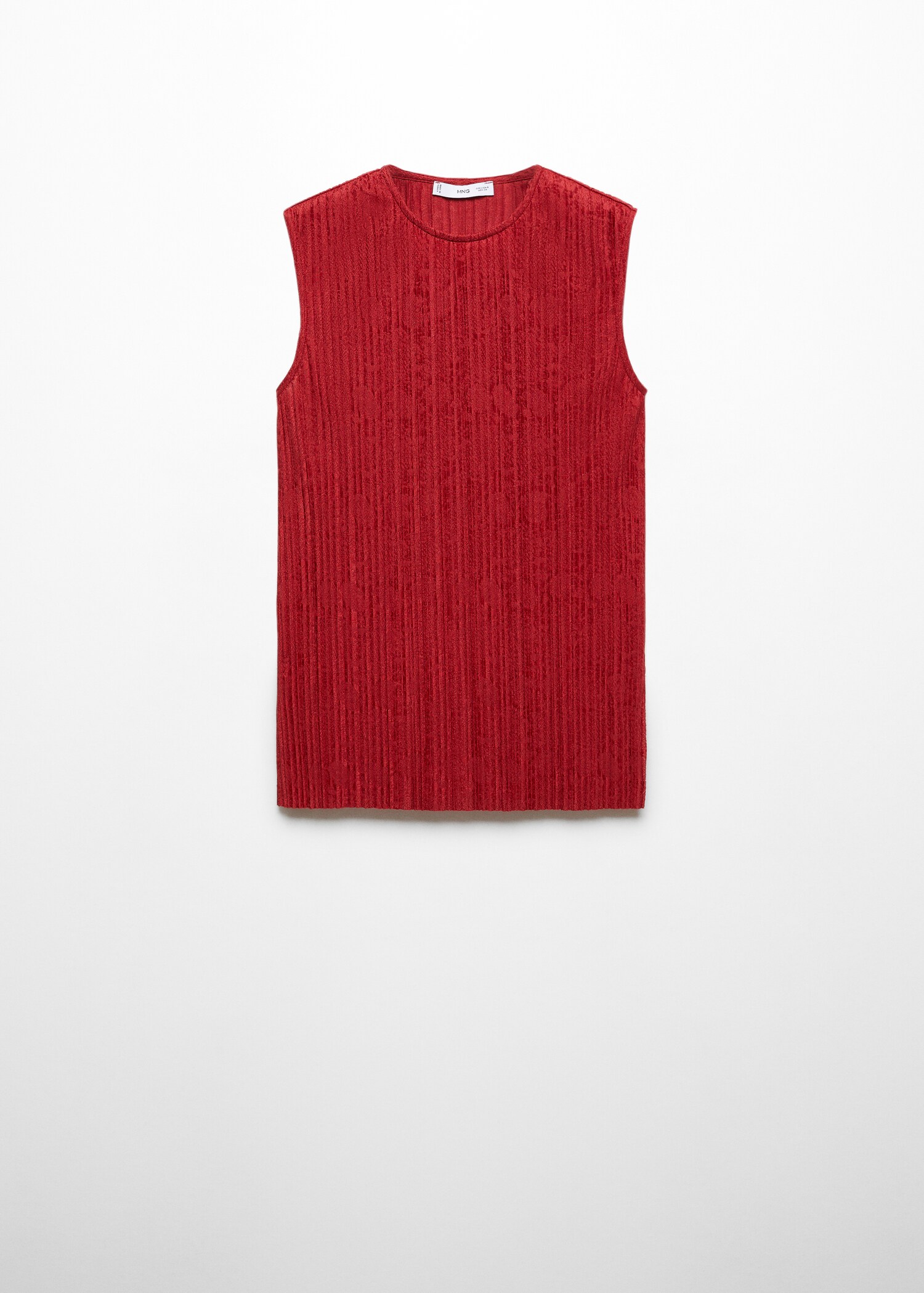 Sleeveless pleated top - Article without model