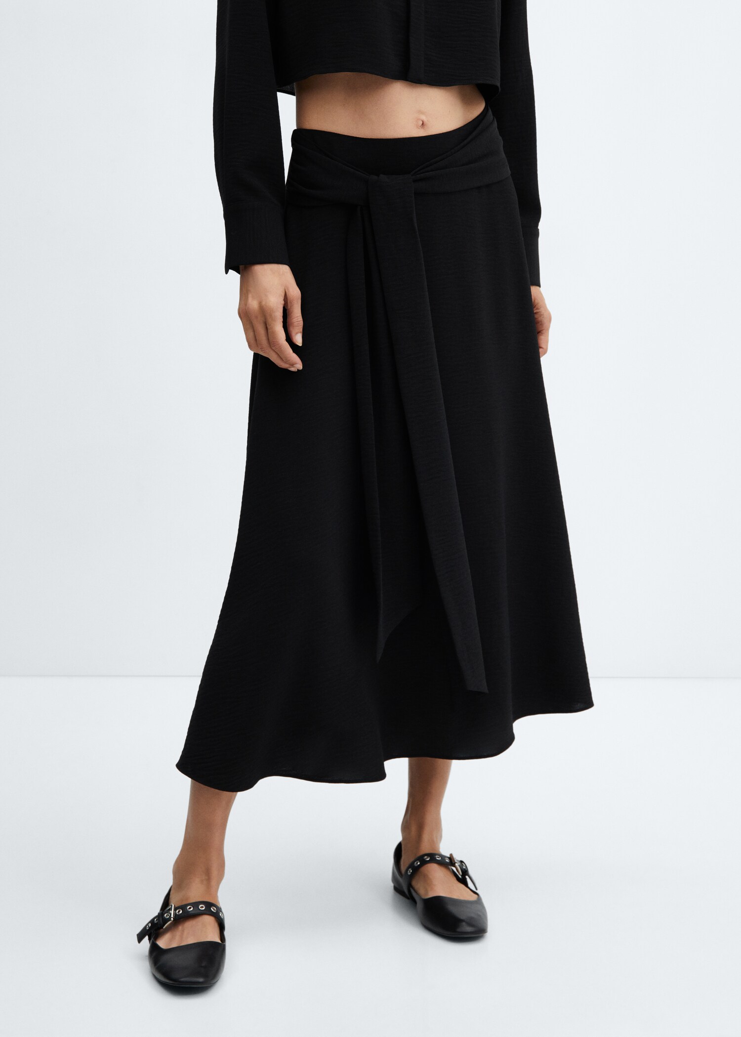 Bow midi skirt - Medium plane