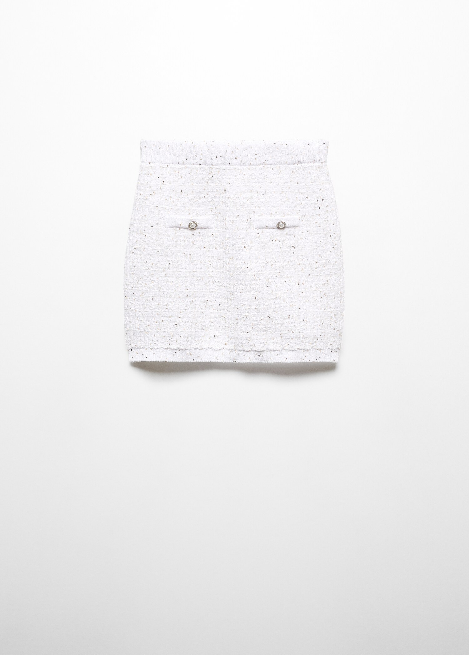 Jupe tweed boutons - Article sans modèle