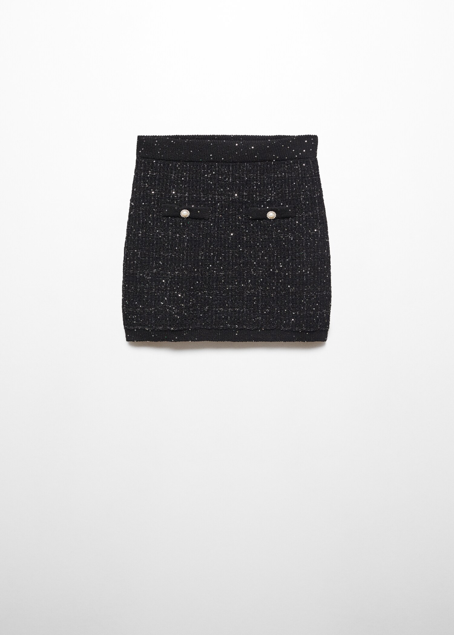 Jupe tweed boutons - Article sans modèle