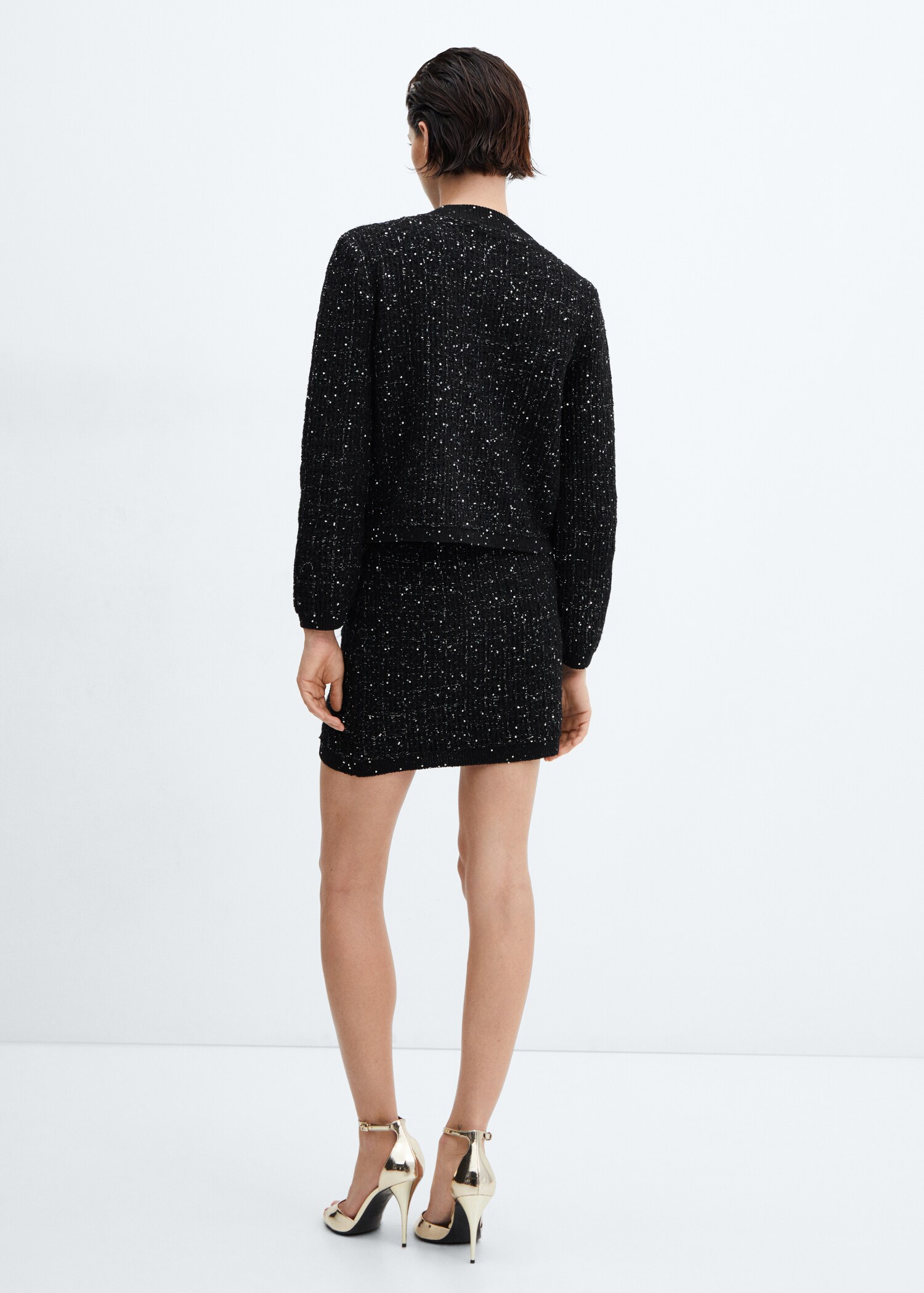 Jupe tweed boutons - Verso de l’article