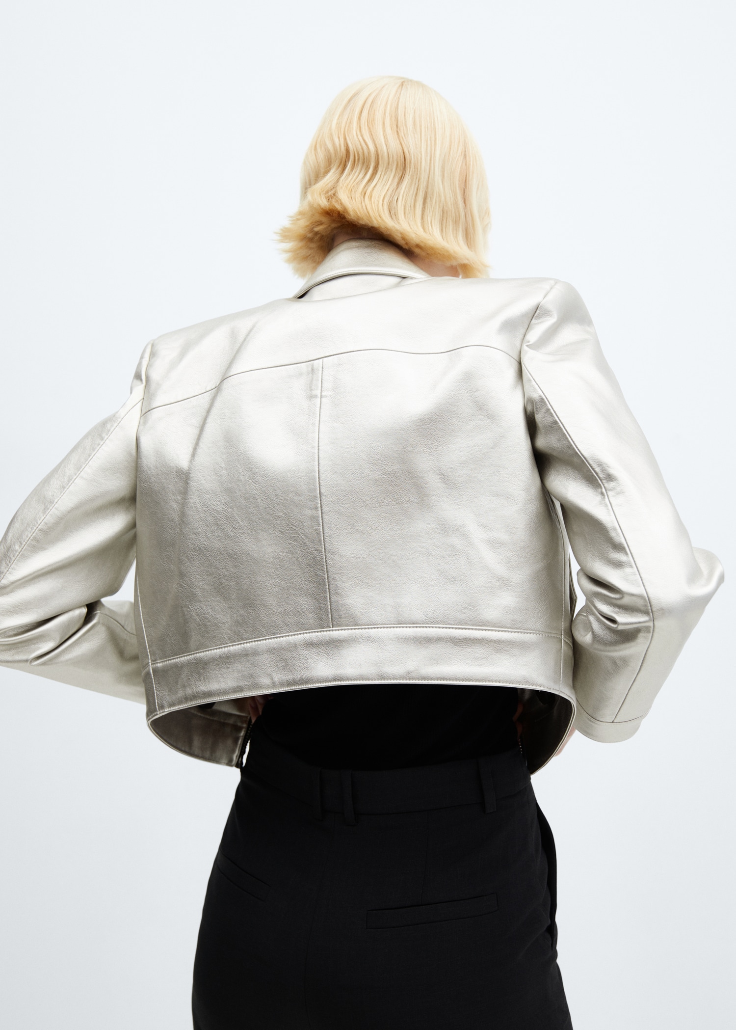 Veste crop métallisée - Détail de l'article 4