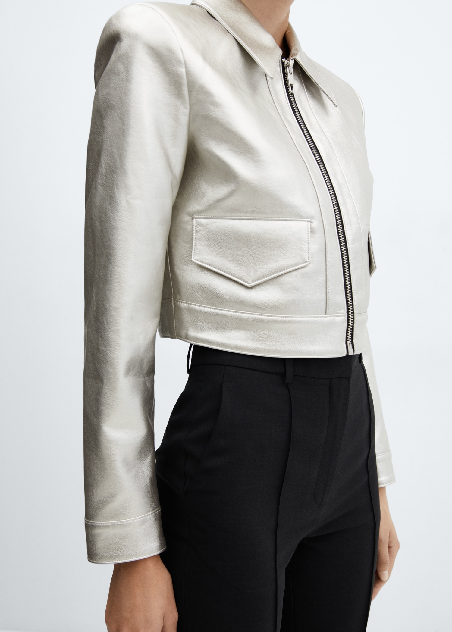 Veste crop métallisée - Détail de l'article 6