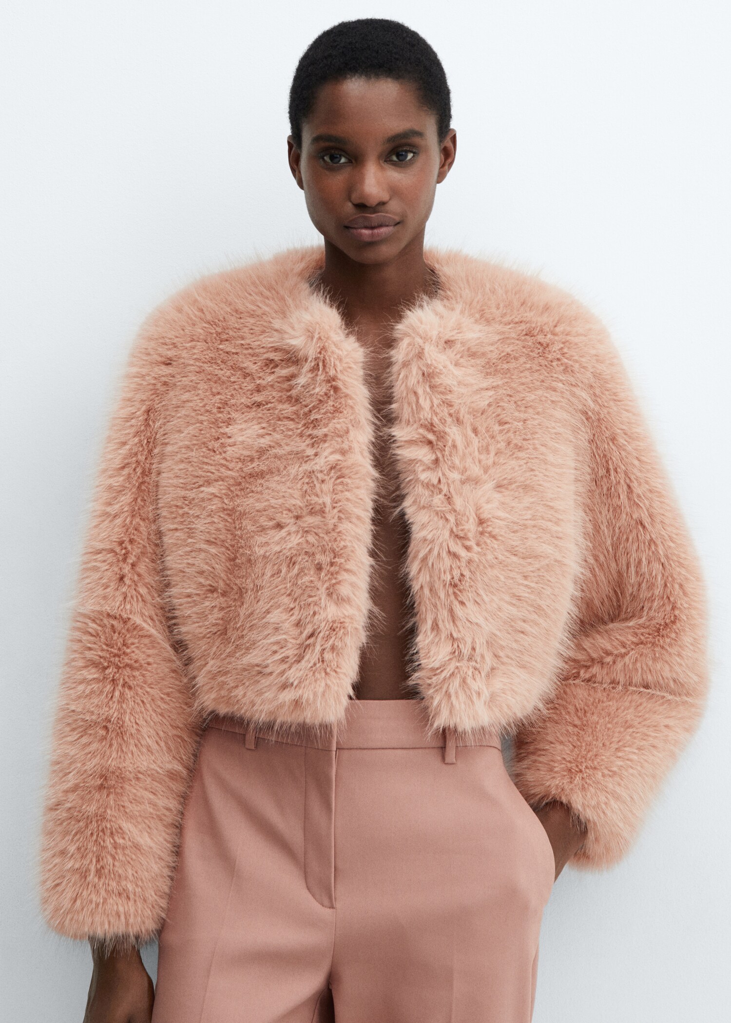 Fur effect jacket - Medium plane