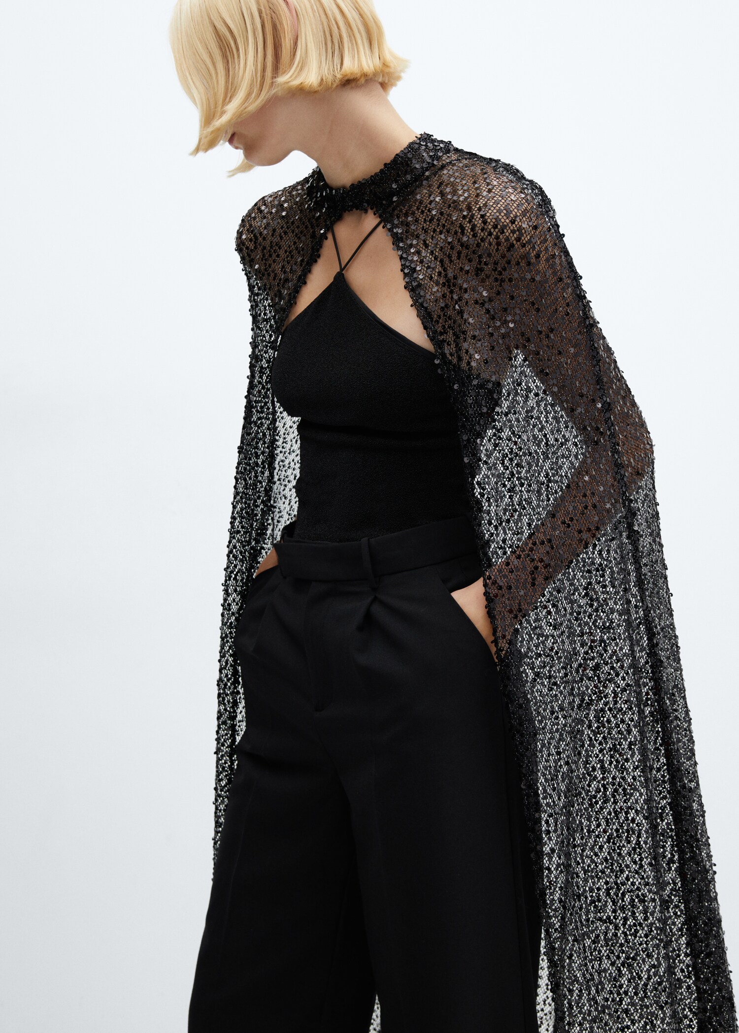 Long sequin cape - Details of the article 6