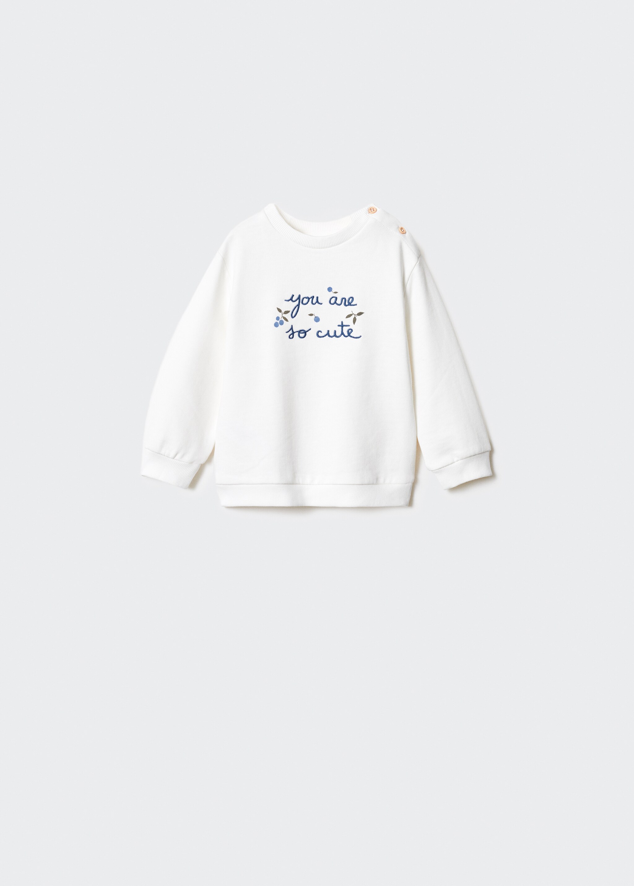 Sweatshirt mit aufgesticktem Schriftzug - Artikel ohne Model