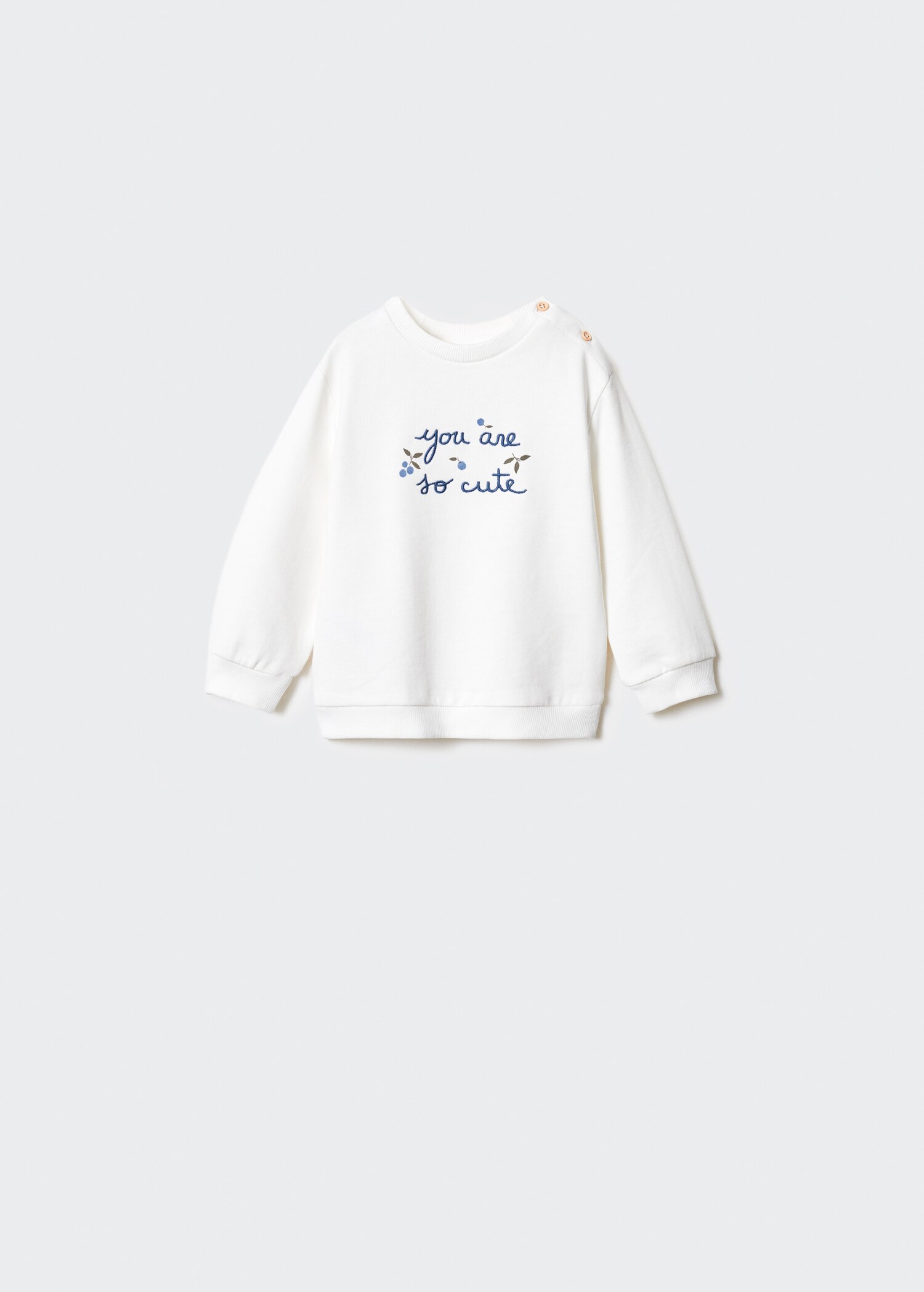 Embroidered message sweatshirt - Article without model