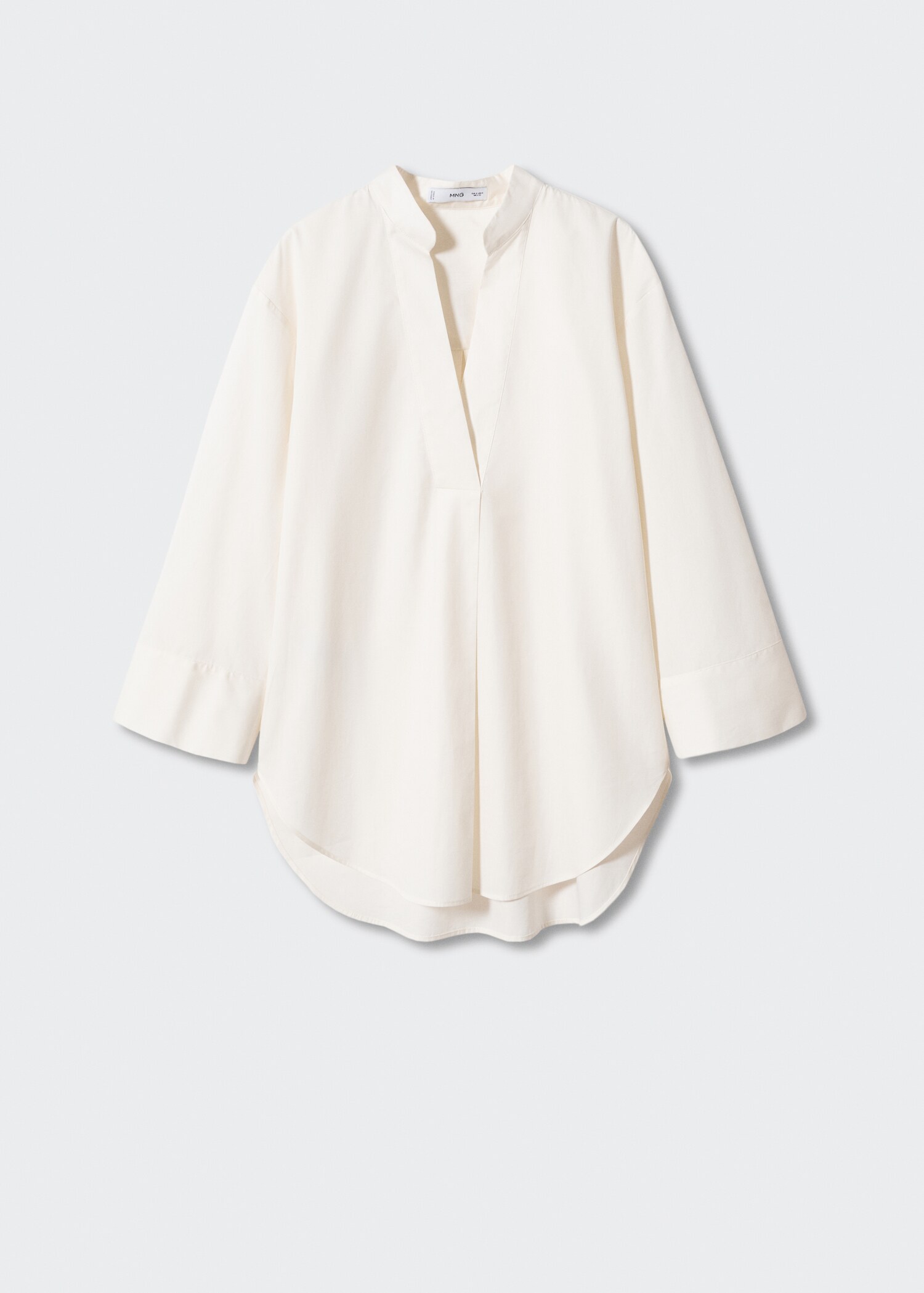 Blusa oversize cuello pico - Artículo sin modelo