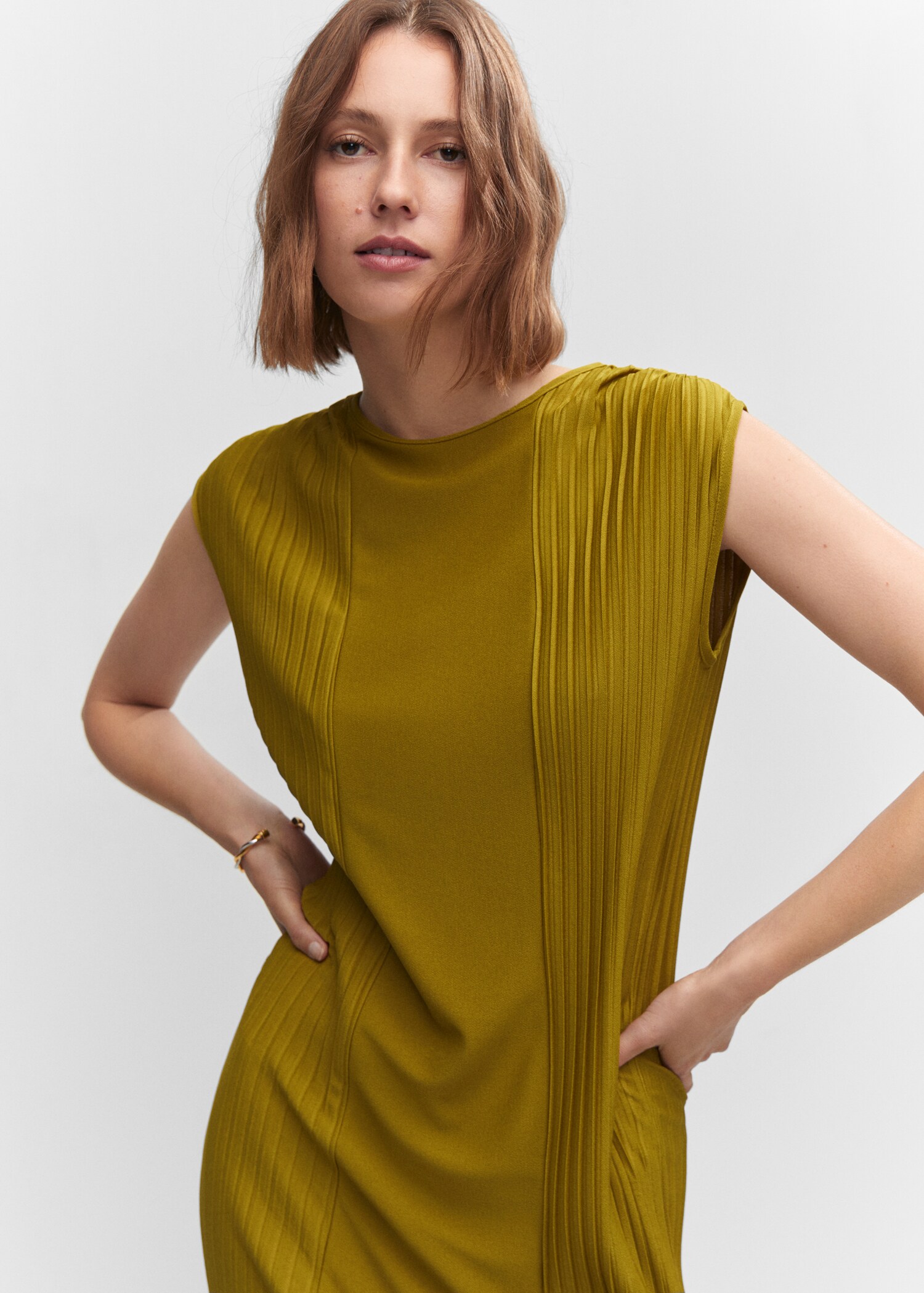 Vestido detalles plisados - Detalle del artículo 1