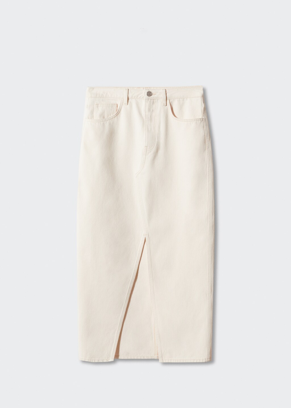 Slit denim skirt - image 5