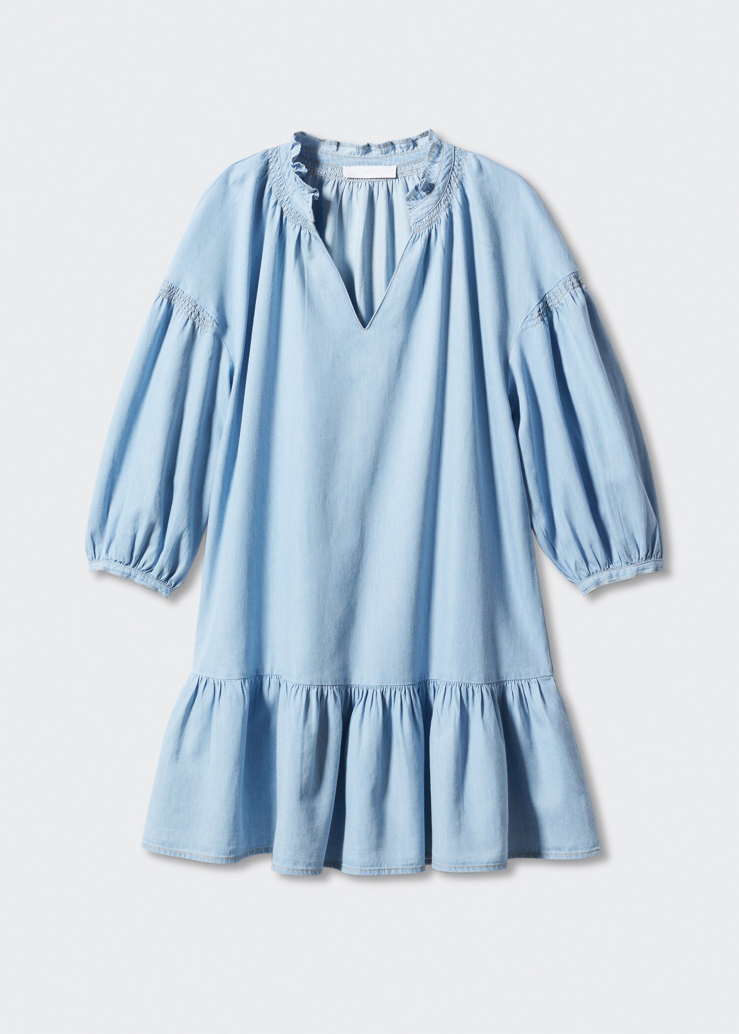 Vestido volante manga abullonada - Artículo sin modelo