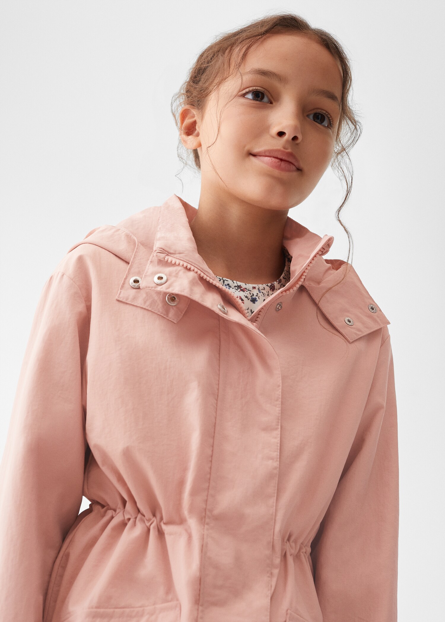 Hooded water-repellent parka - Details of the article 1