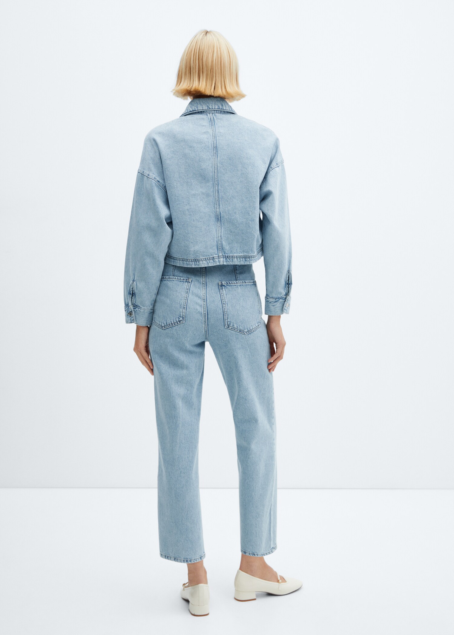 Pocket denim overshirt - Reverse of the article