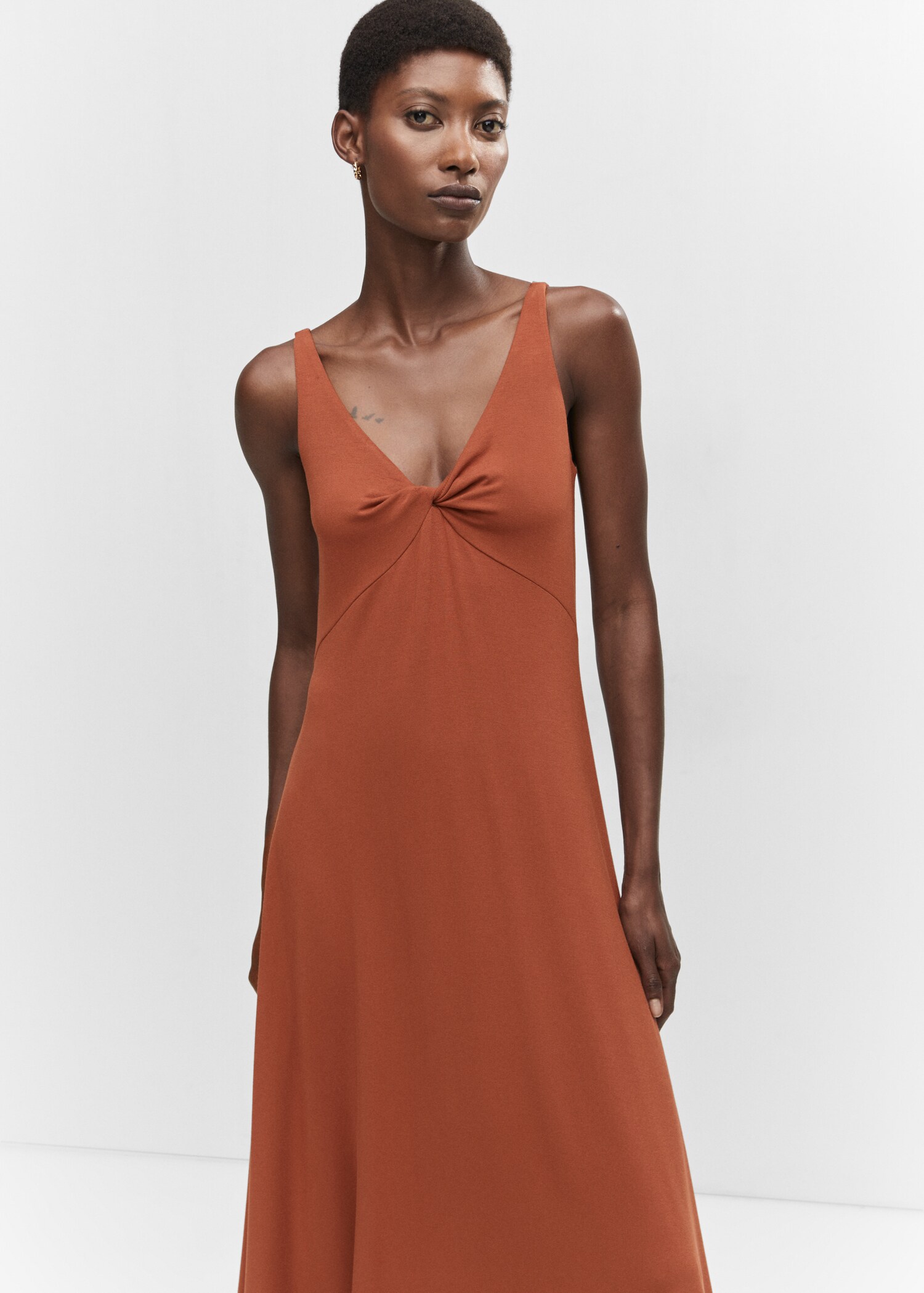 Knot knitted dress - Medium plane