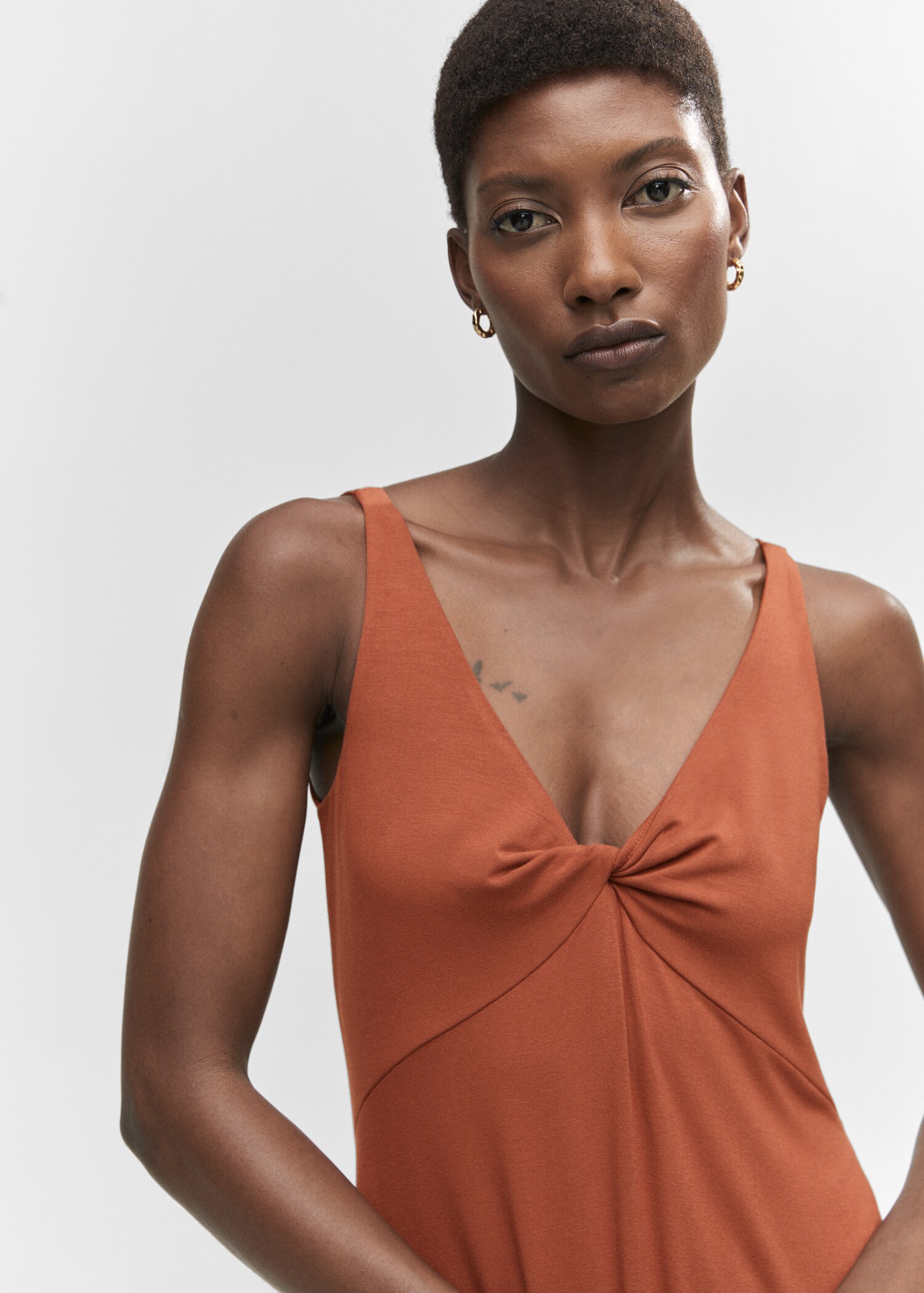 Knot knitted dress - Details of the article 1