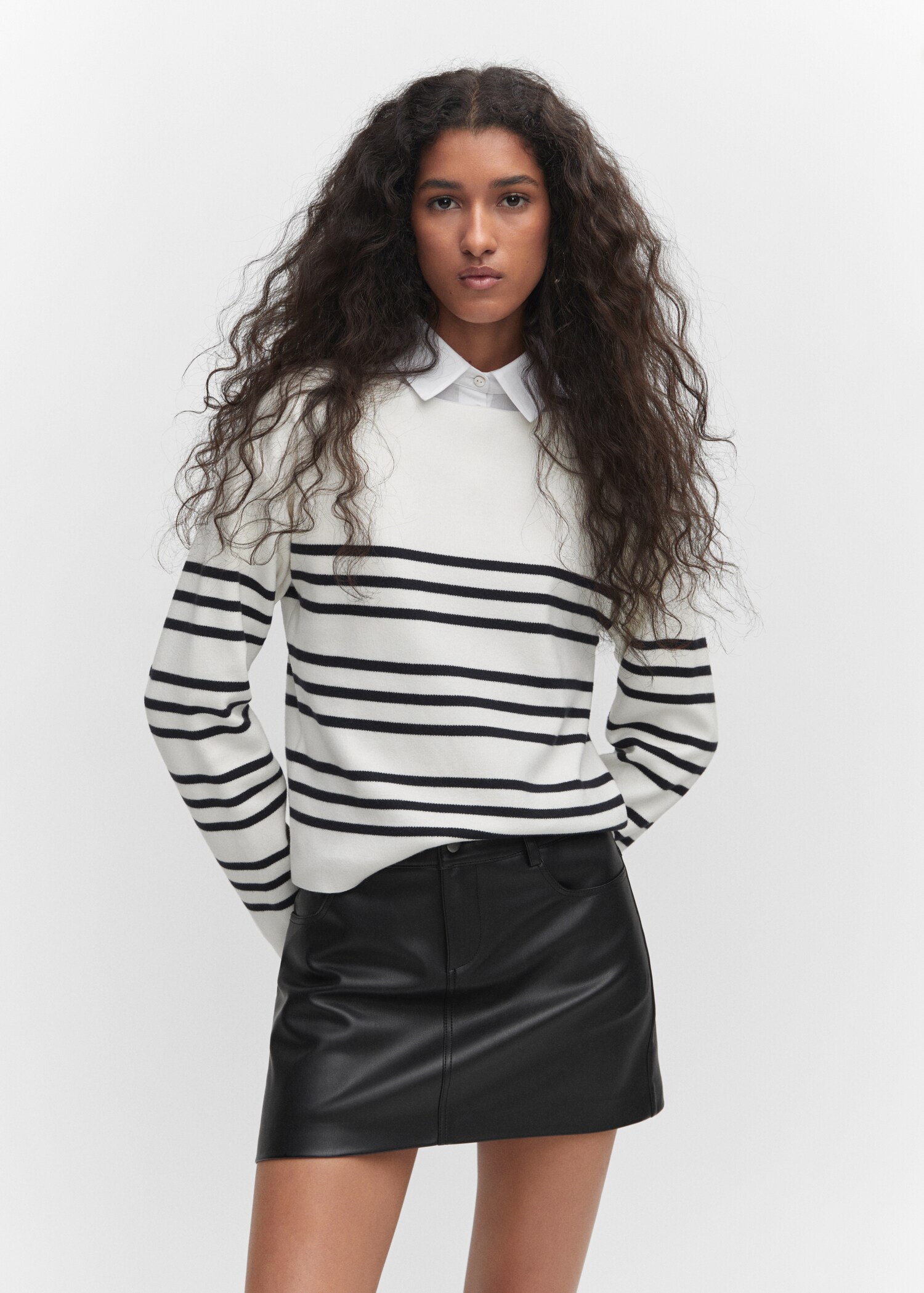 Pull maille col bateau  - Plan moyen