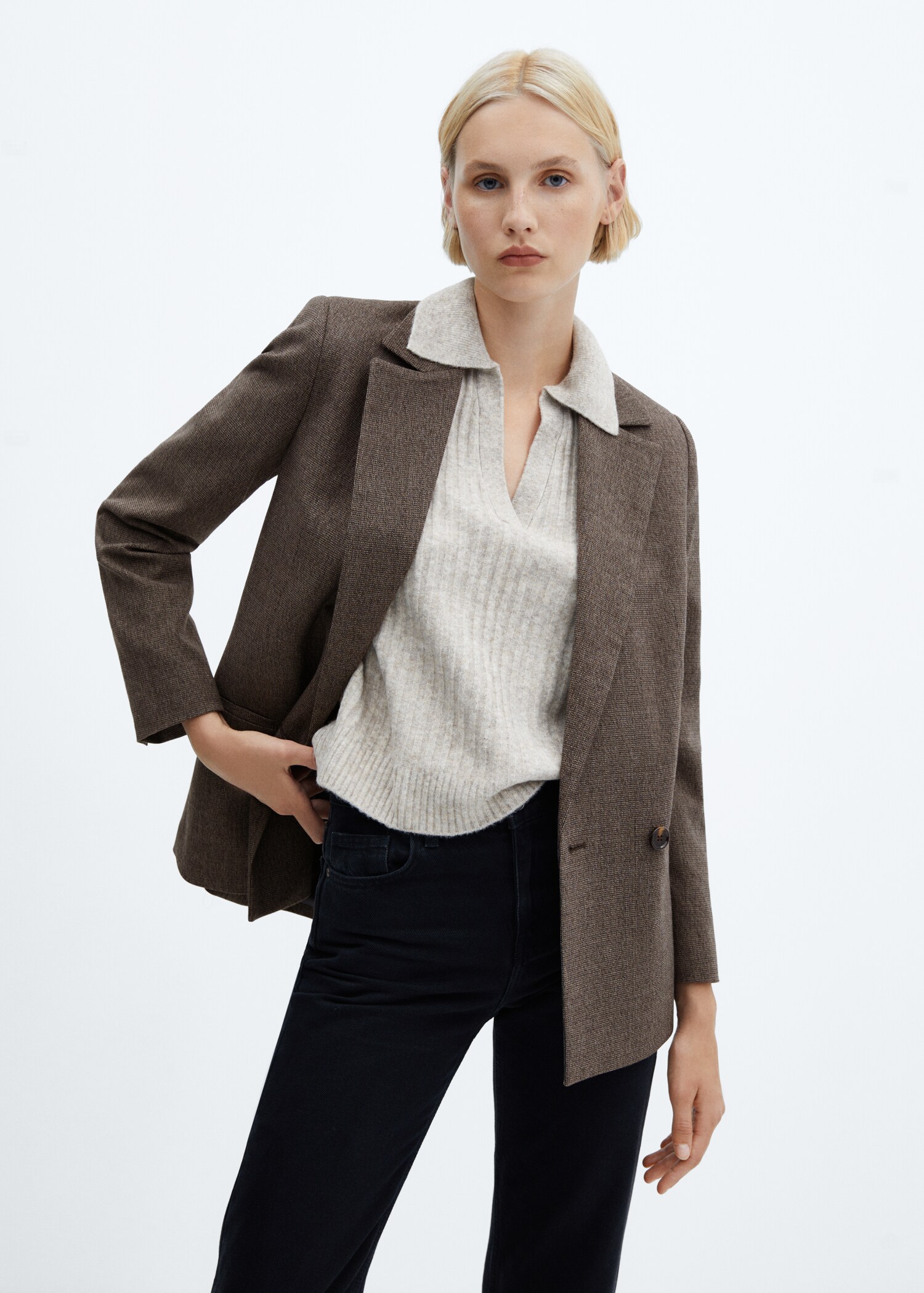 Cross button blazer - Medium plane