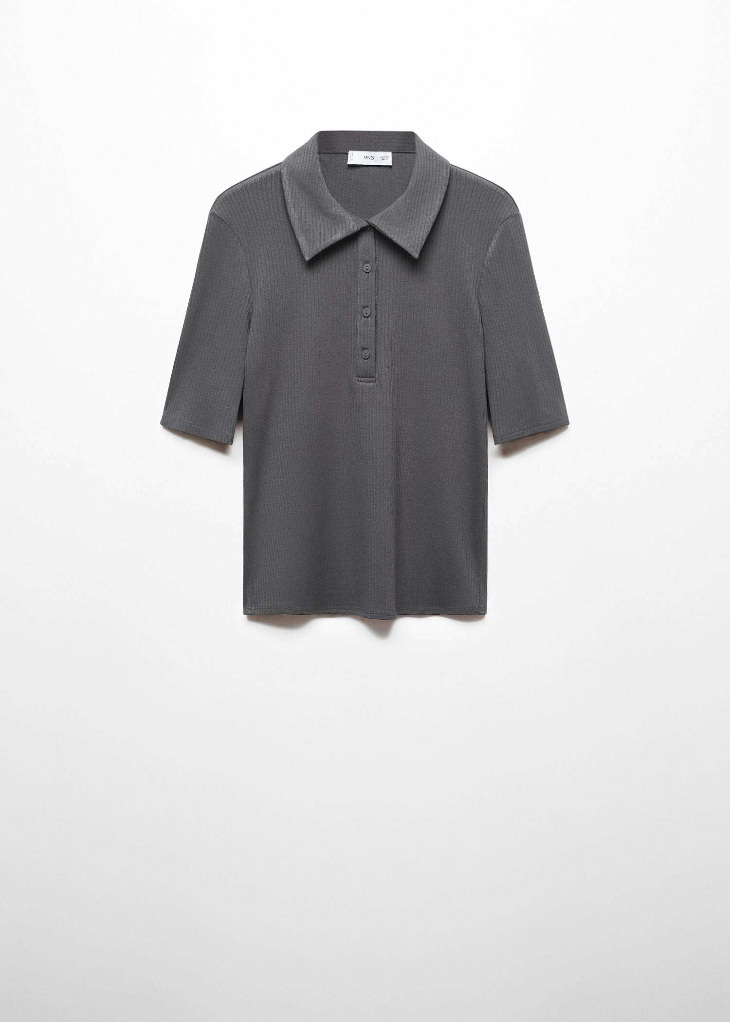 Short-sleeved polo shirt with buttons - Article without model