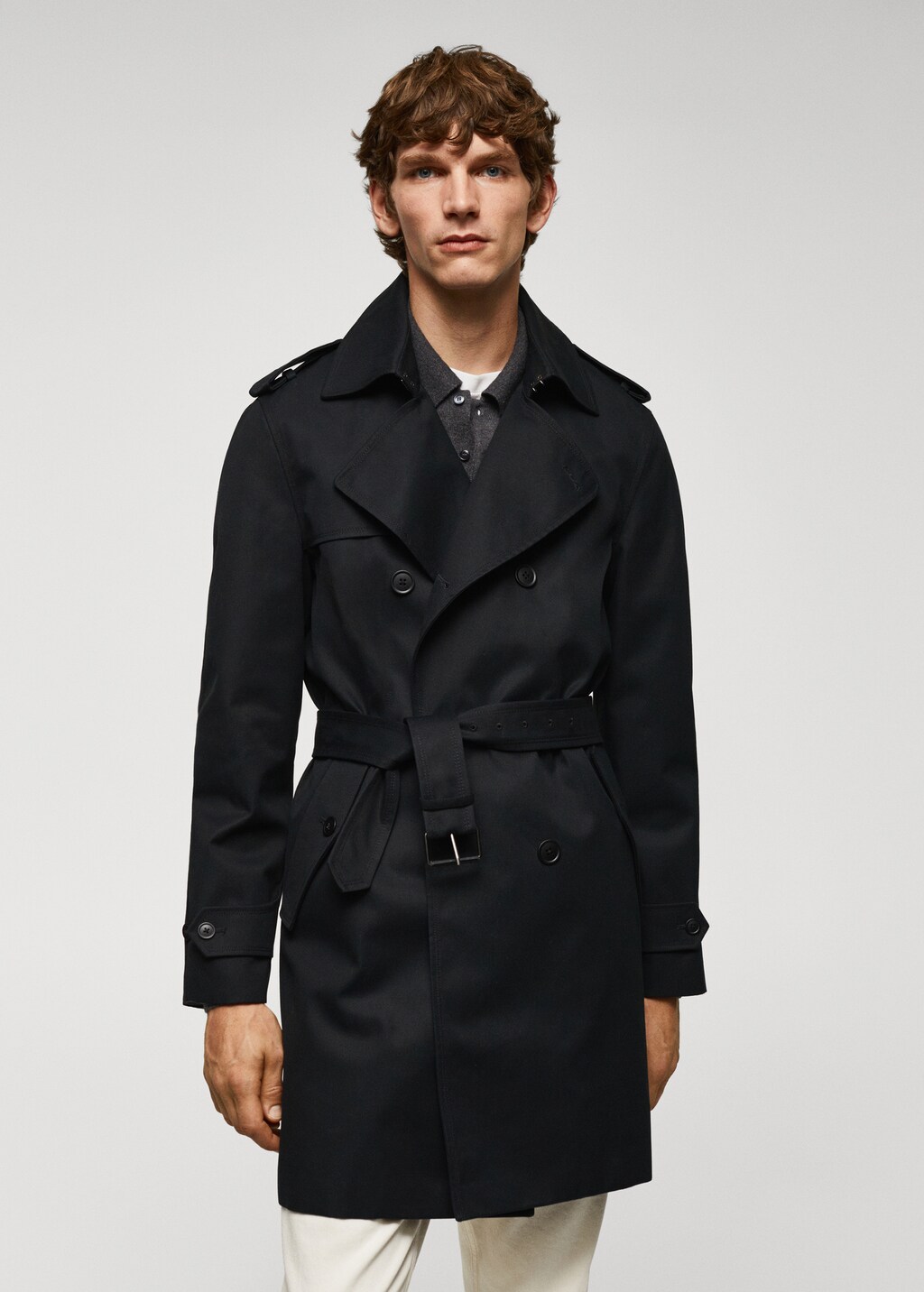 Classic water-repellent trench coat - Men | MANGO USA