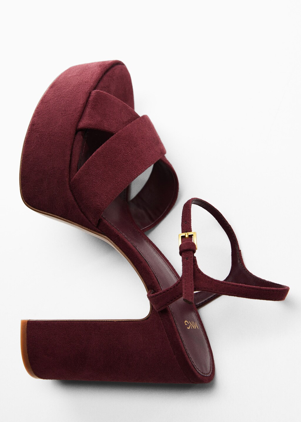 Platform sandals with crossed straps Women MANGO Montenegro