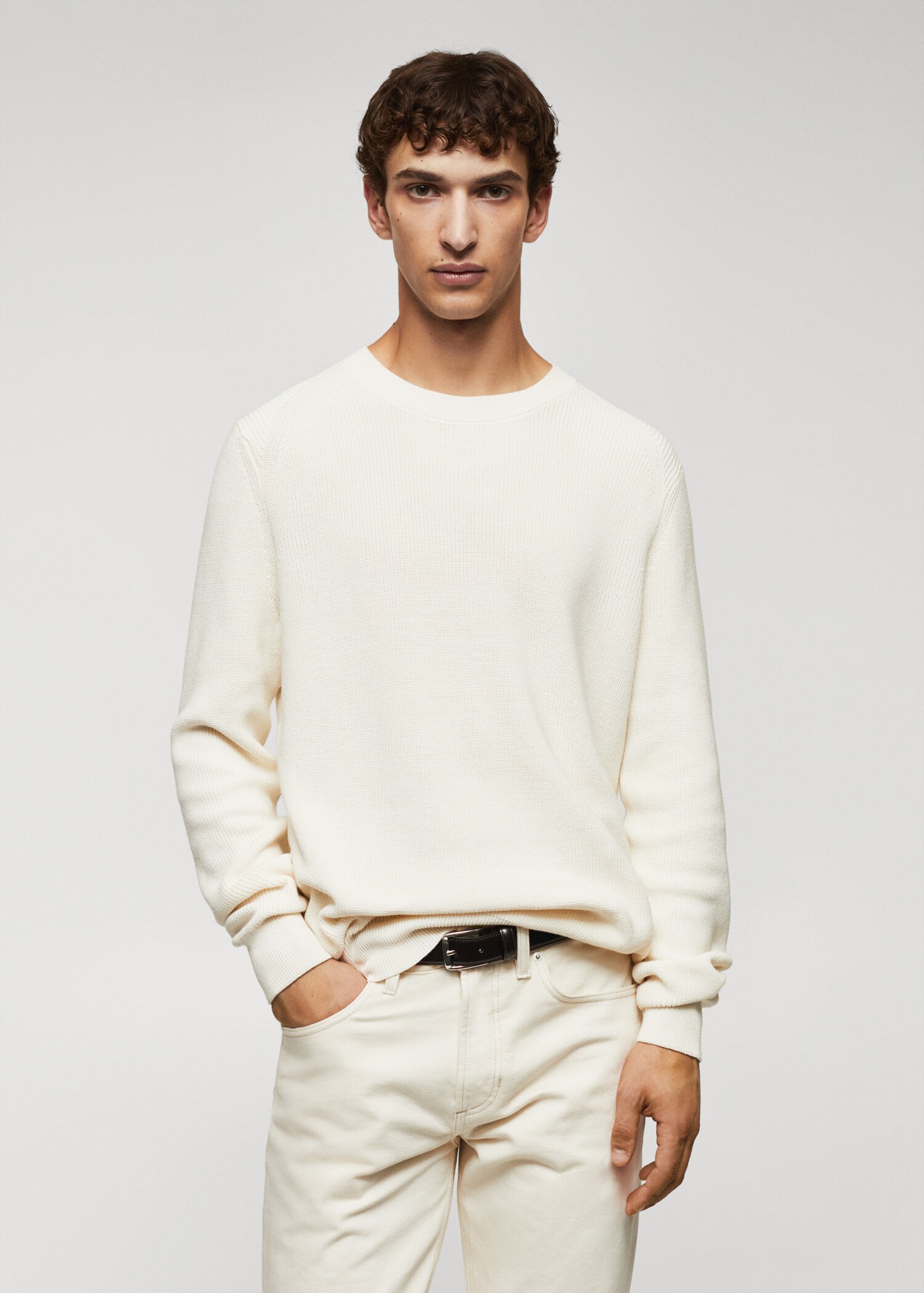 Pull-over basique coton - Plan moyen