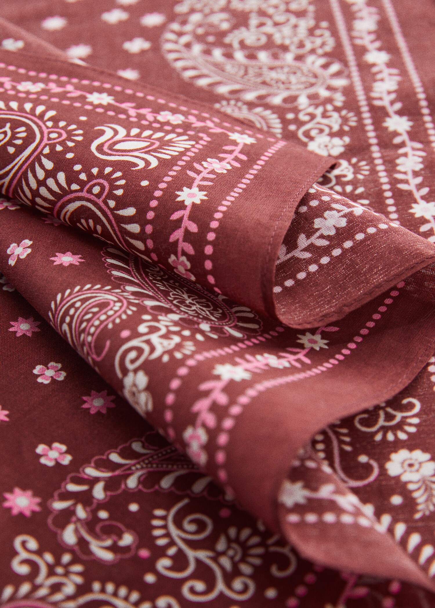 Foulard imprimé coton - Plan moyen