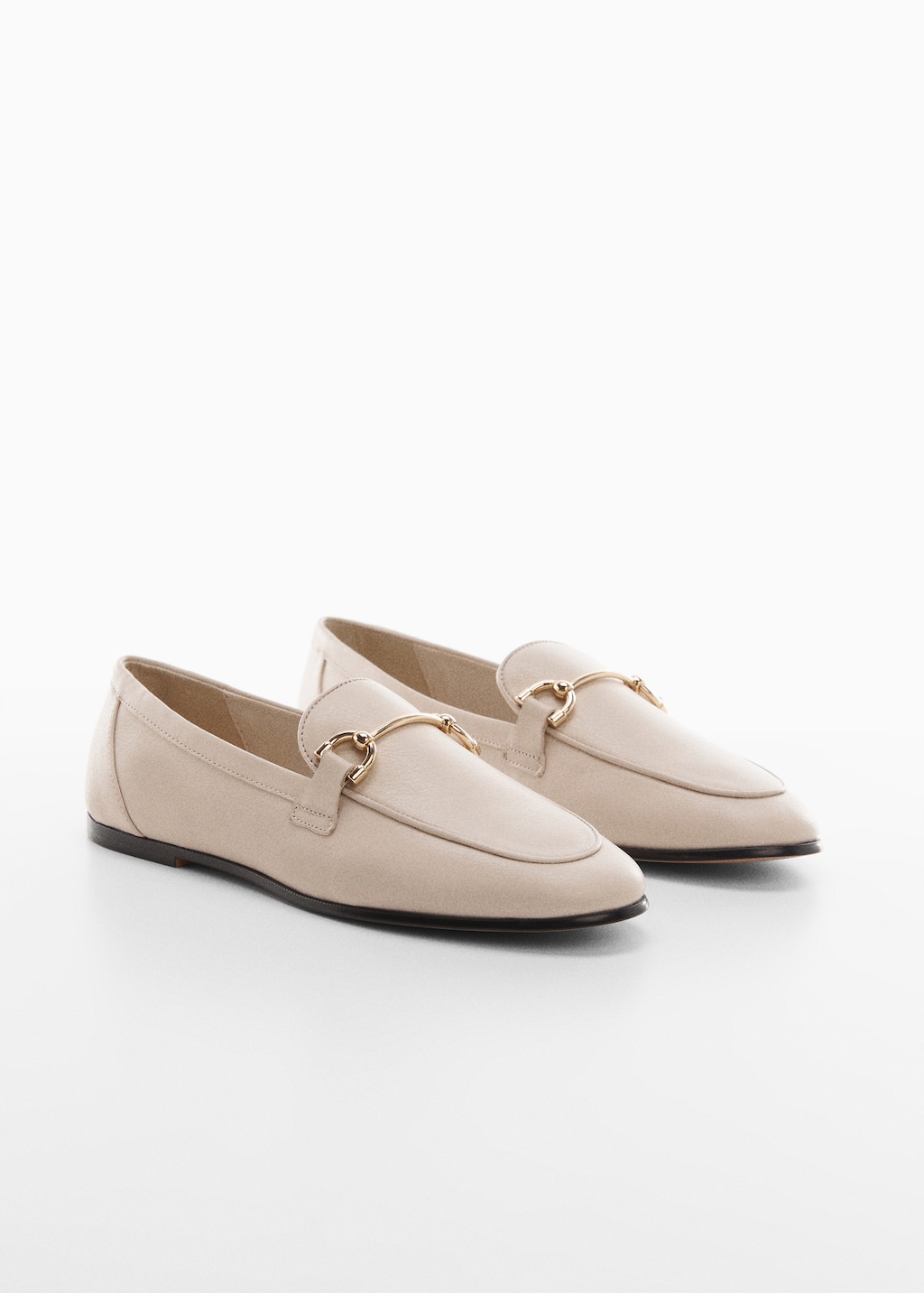 Mocassins cuir detail metallique Femme MANGO Niger