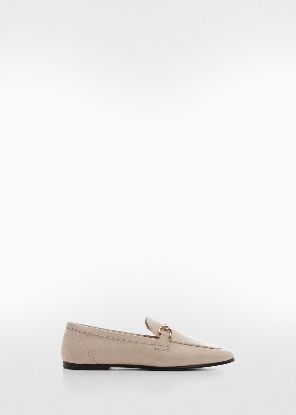 Leather loafers with metallic detail Women MANGO Georgia