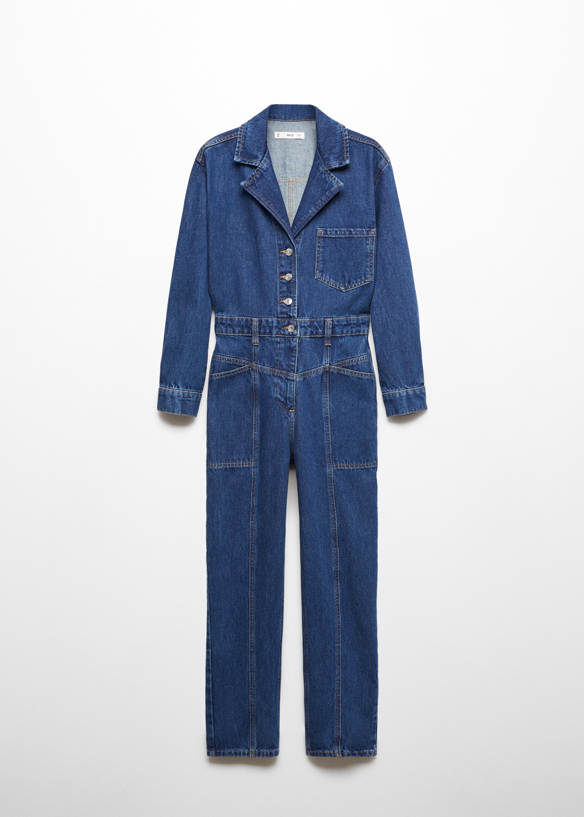 Denim jumpsuit with flaps - Article without model