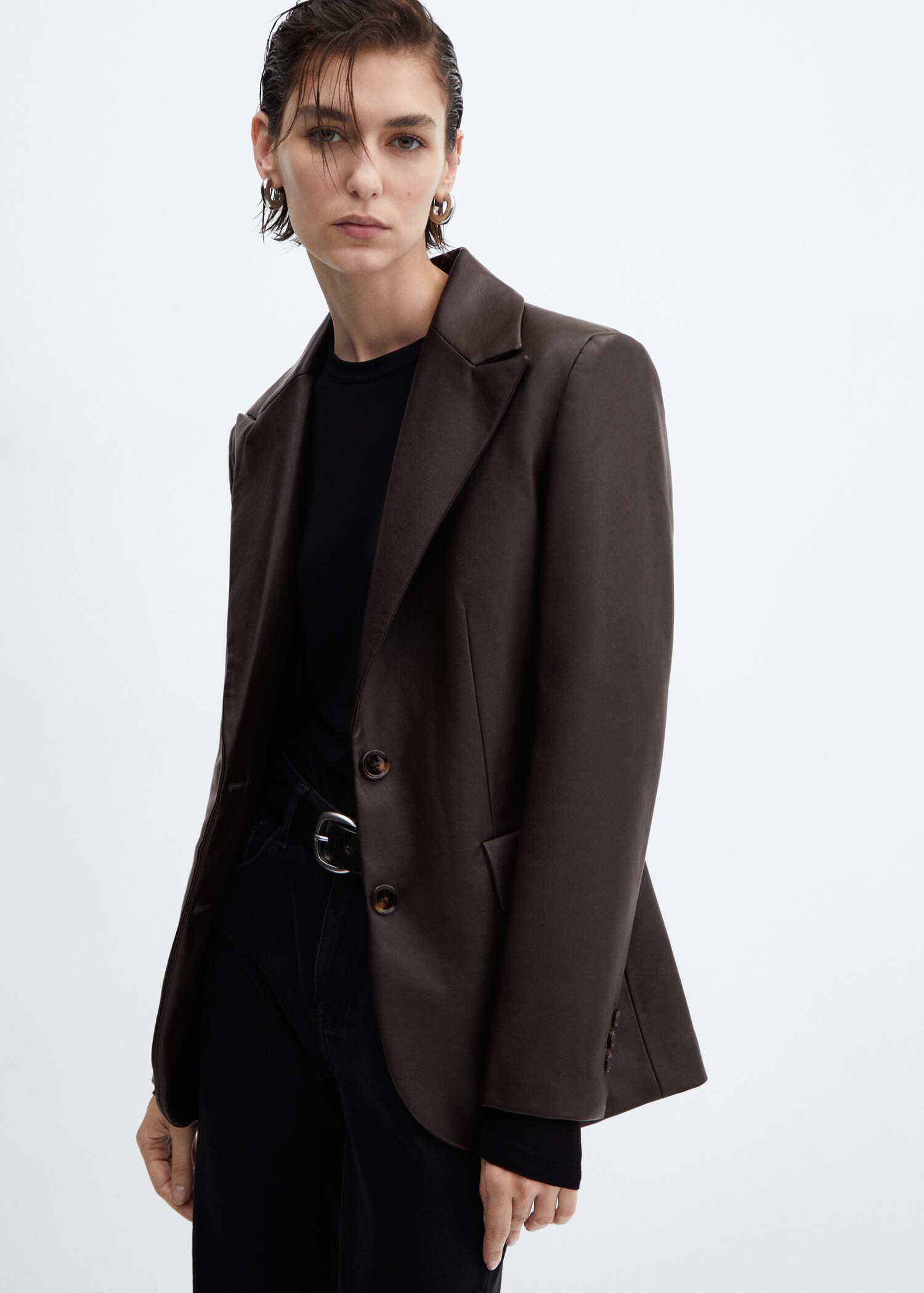 Leather-effect jacket - Medium plane