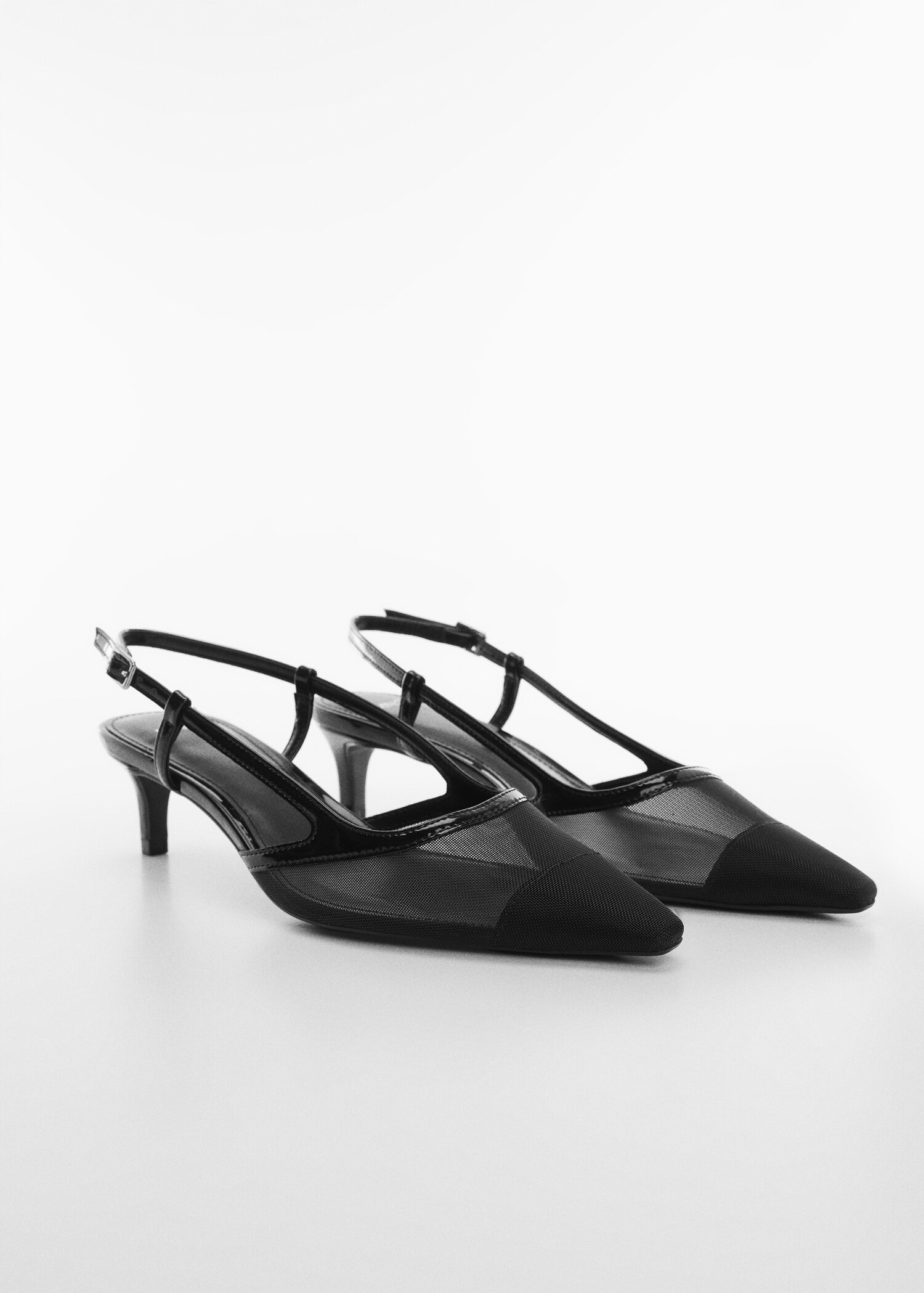 Net sling back shoes - Medium plane