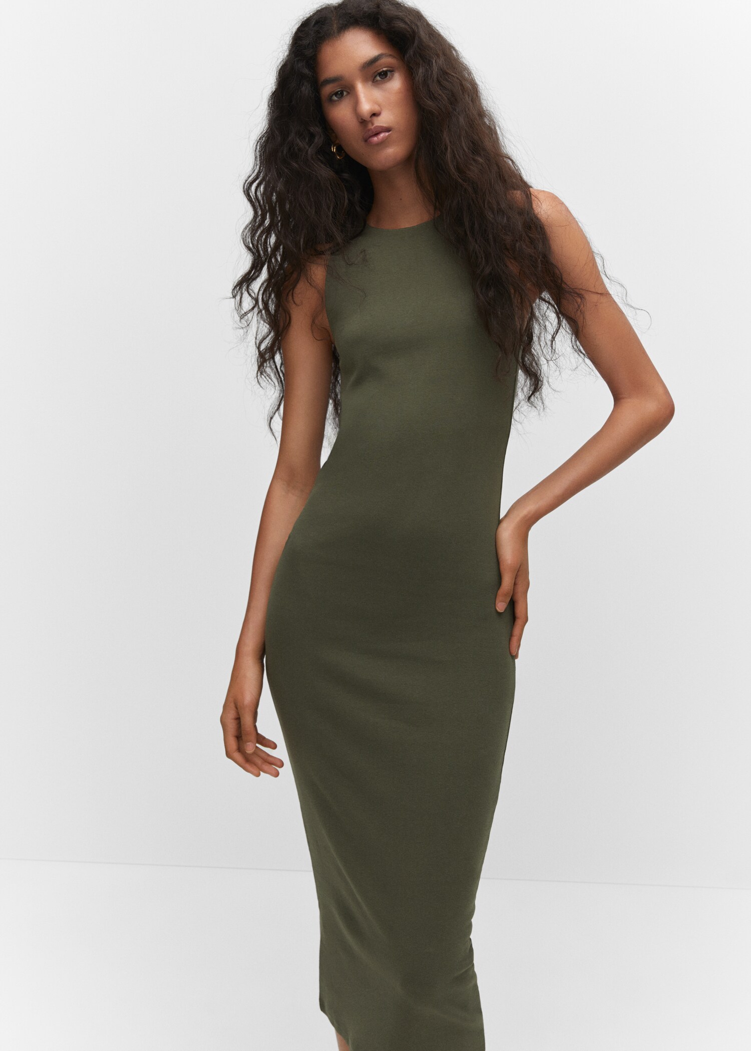 Vestido midi algodón - Plano medio