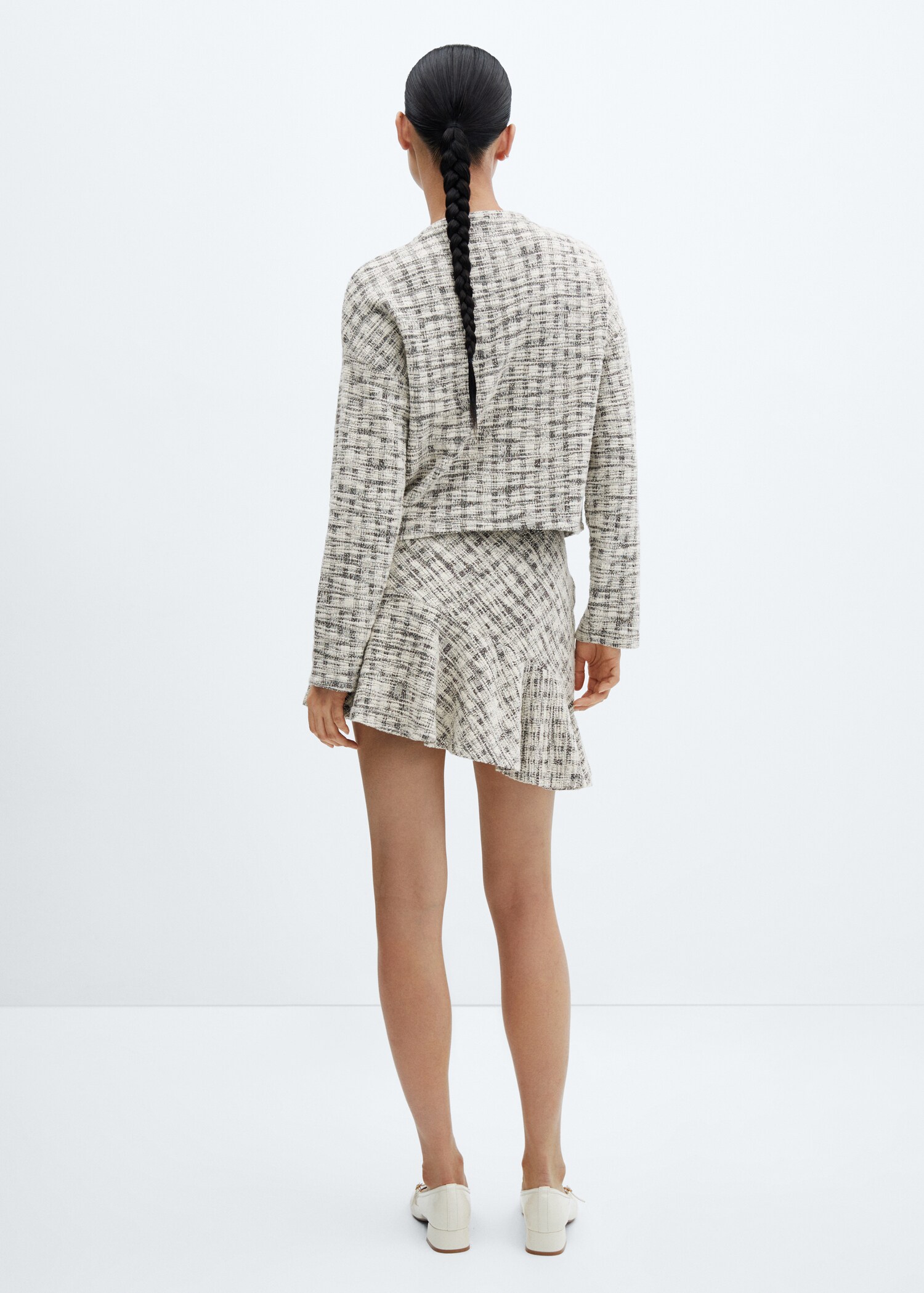 Falda tweed asimétrica - Reverso del artículo