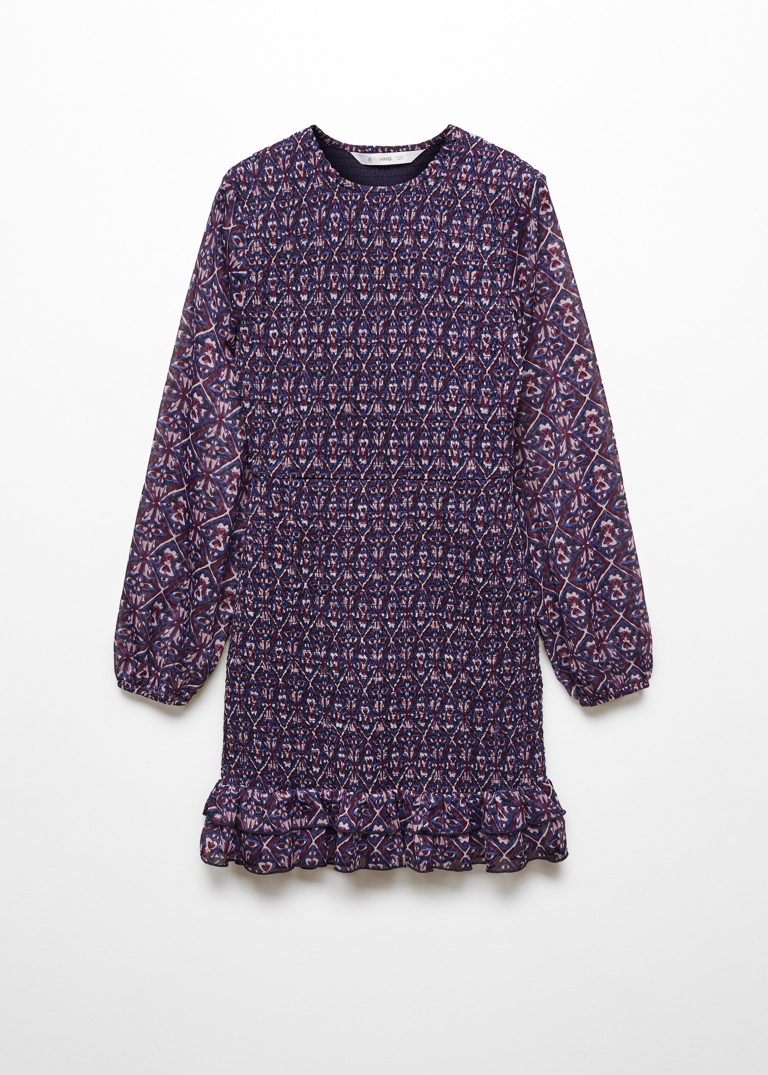 Vestido fruncido estampado - Artículo sin modelo