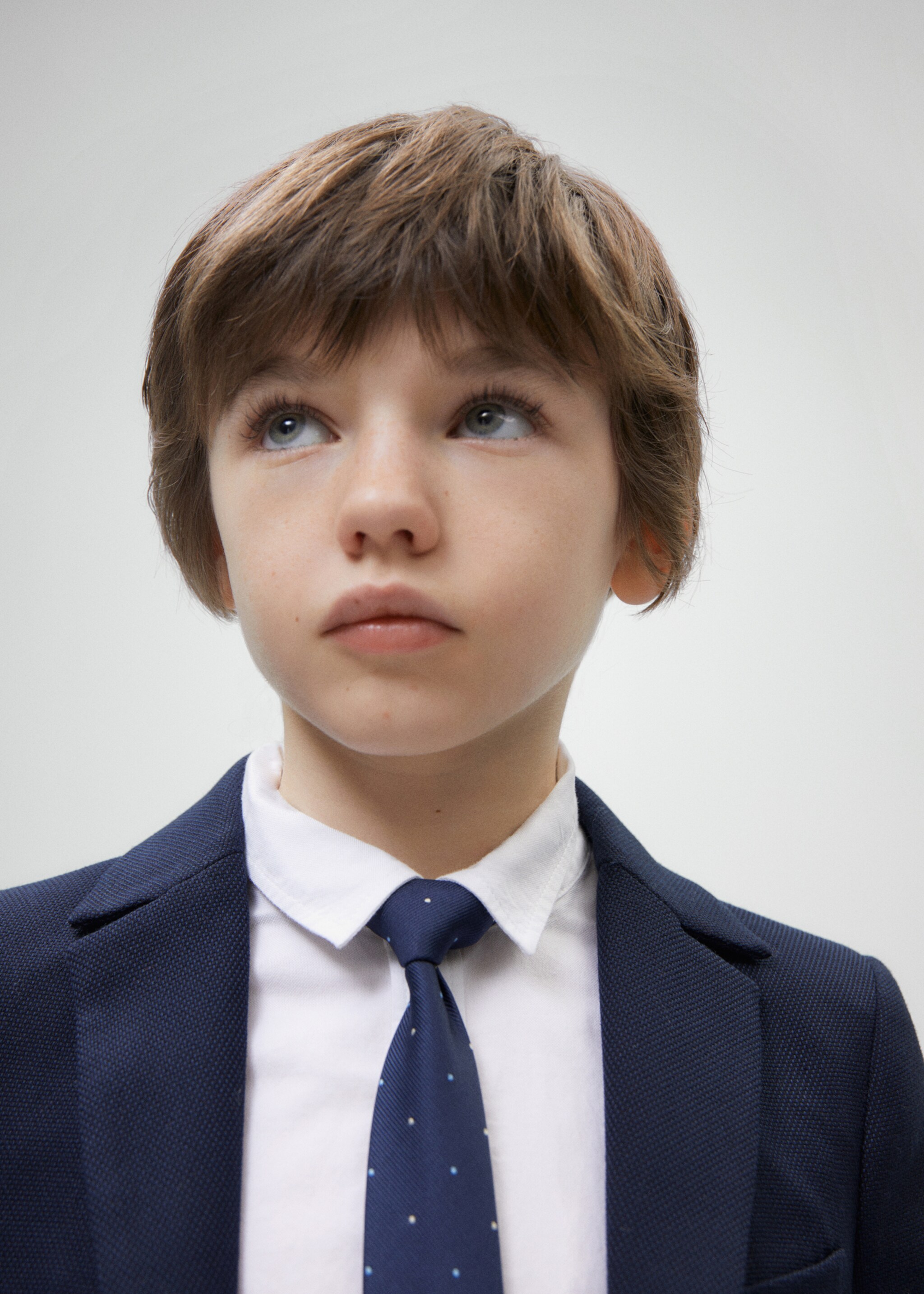 Slim-fit suit jacket - Details of the article 6, Navy. Ref: 57095806-00.