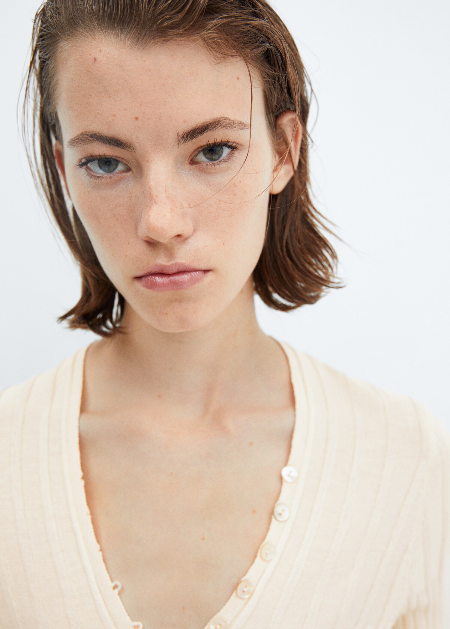 Cardigan côtelé boutons - Détail de l'article 1