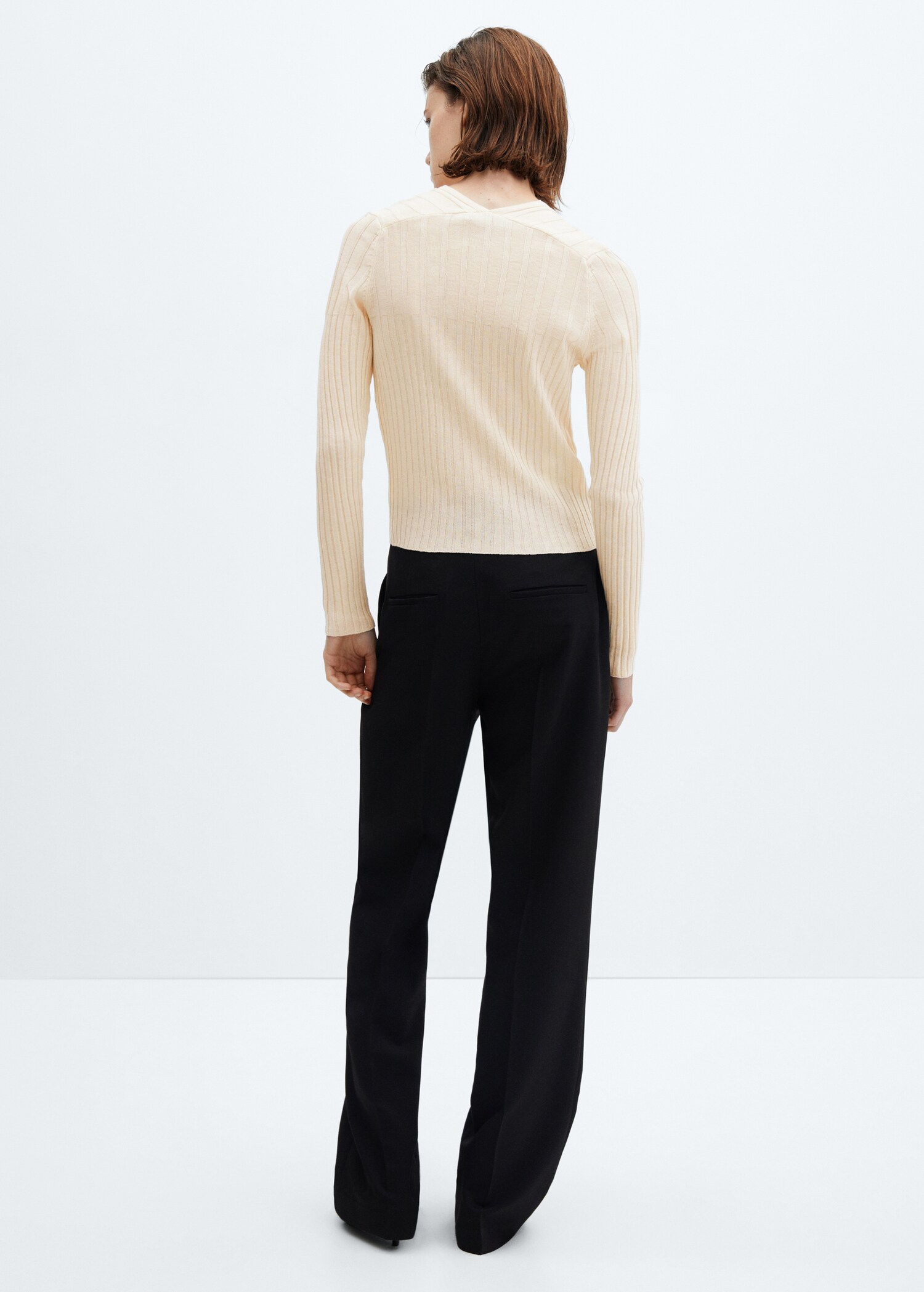 Cardigan côtelé boutons - Verso de l’article