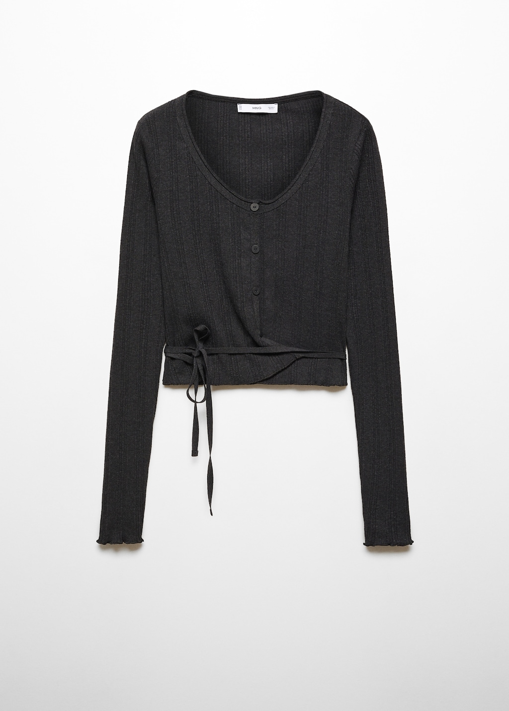 Knitted t-shirt with button - image 5