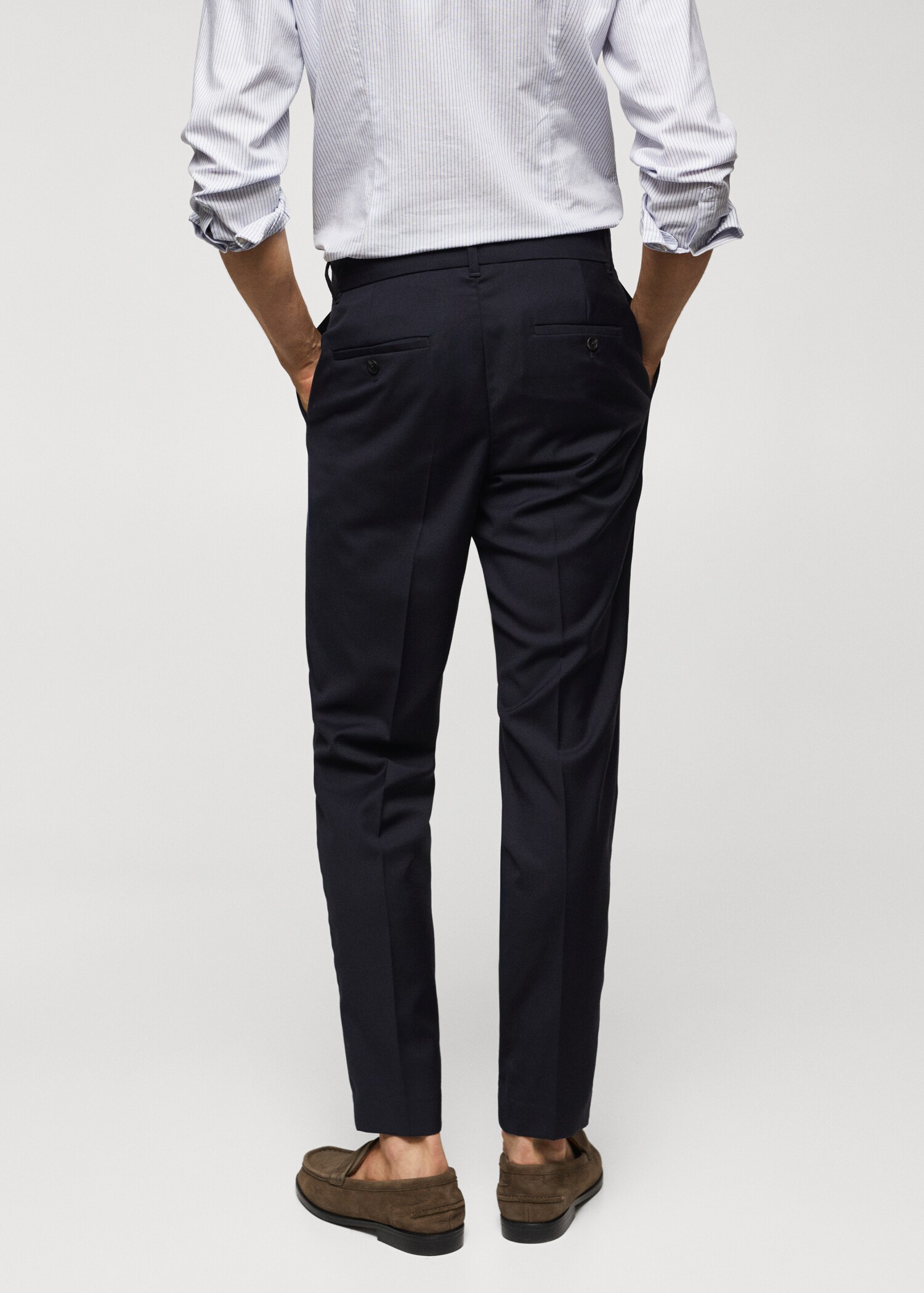 Pantaloni pinces lana vergine  - Retro dell'articolo