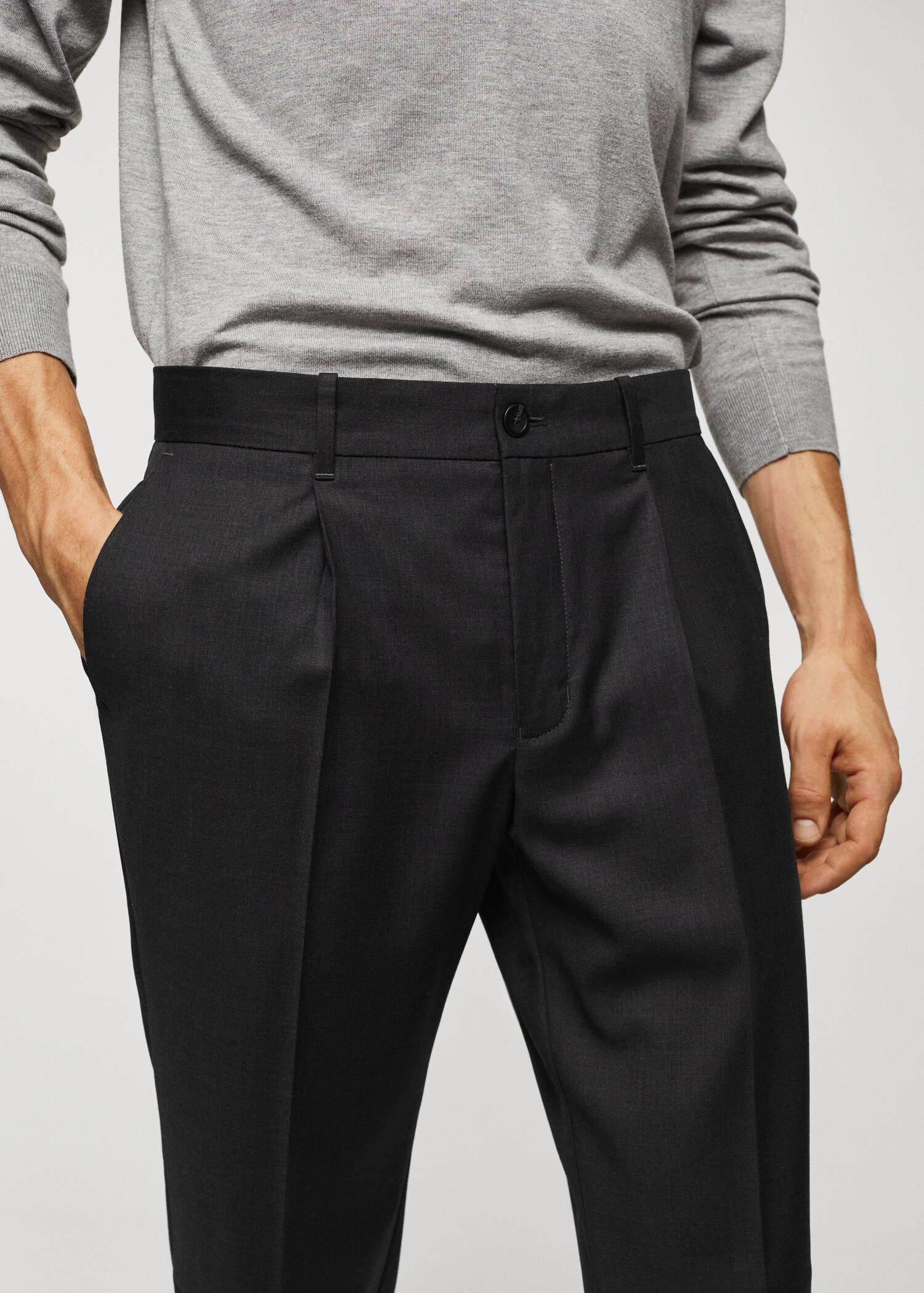 Pantaloni pinces lana vergine  - Dettaglio dell'articolo 1