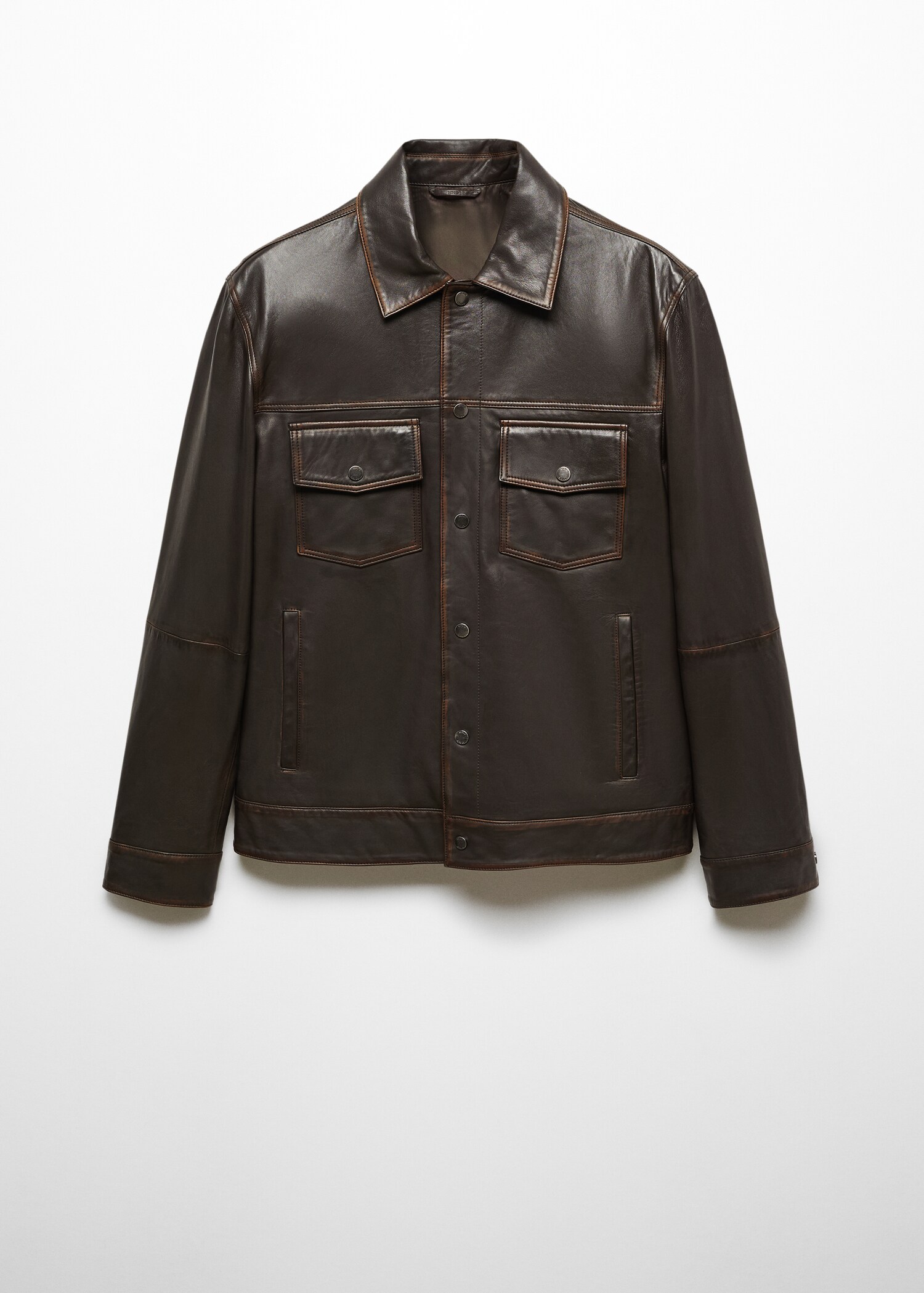 Veste cuir effet usé - Article sans modèle