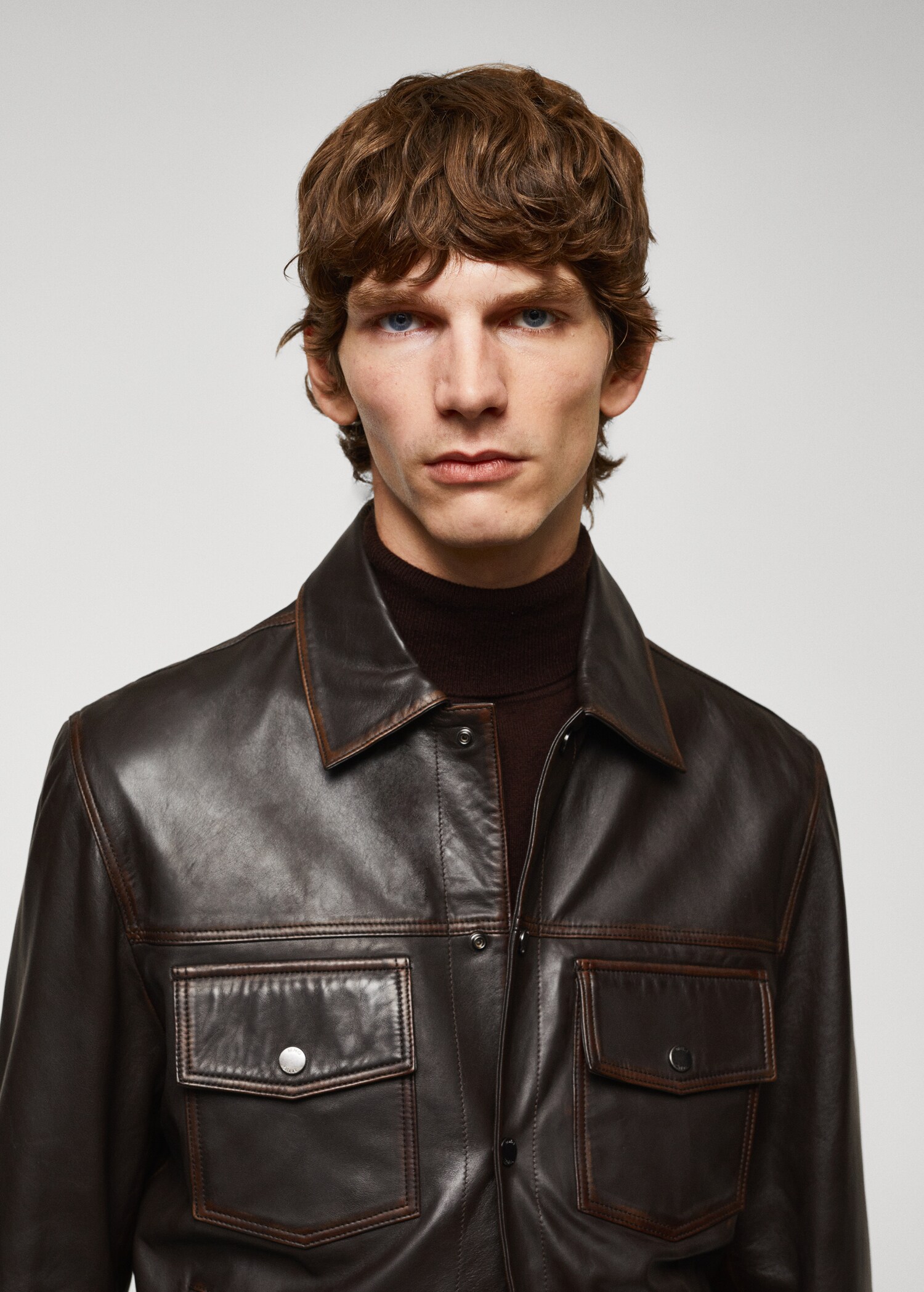 Veste cuir effet usé - Détail de l'article 1