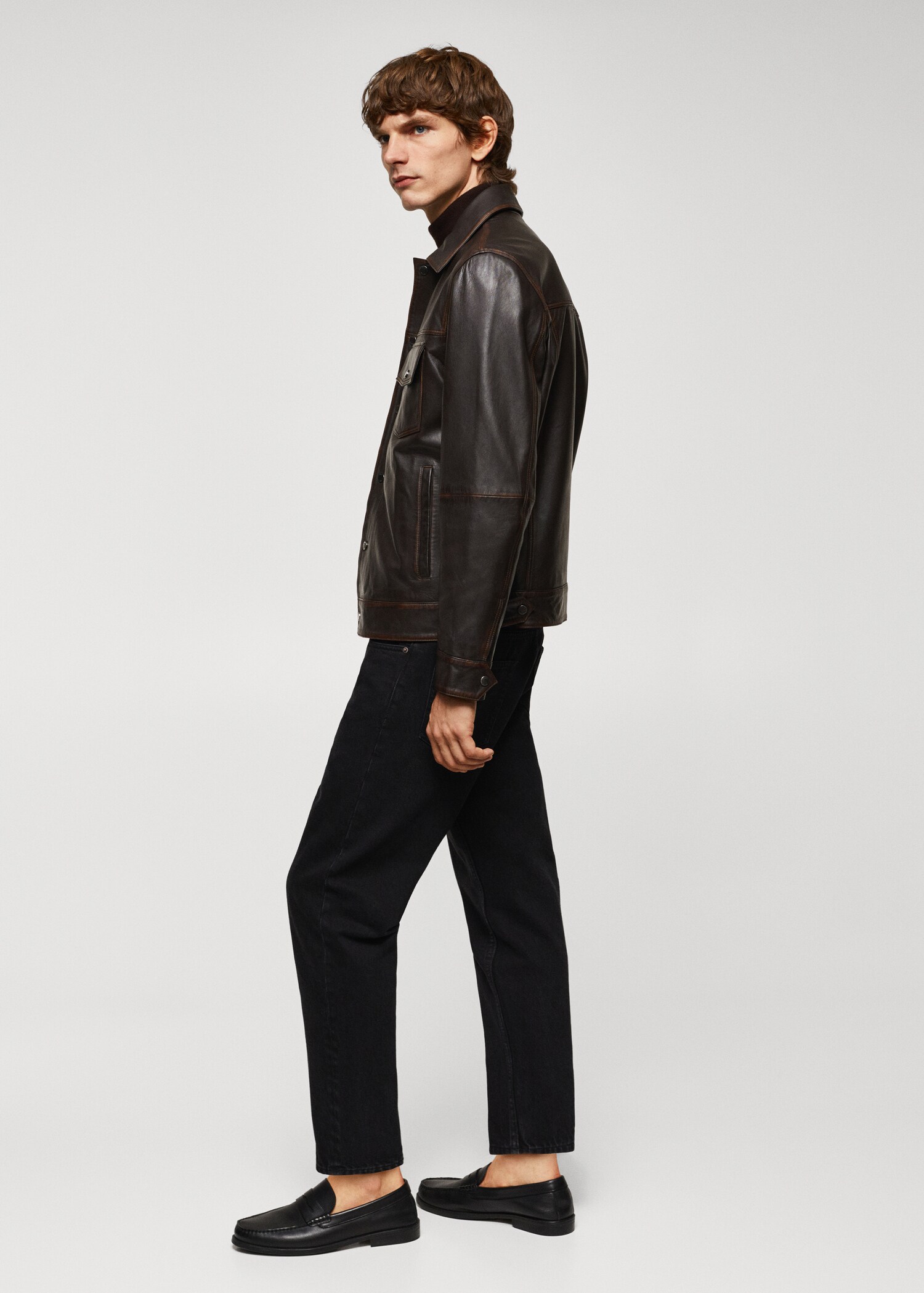 Veste cuir effet usé - Détail de l'article 2