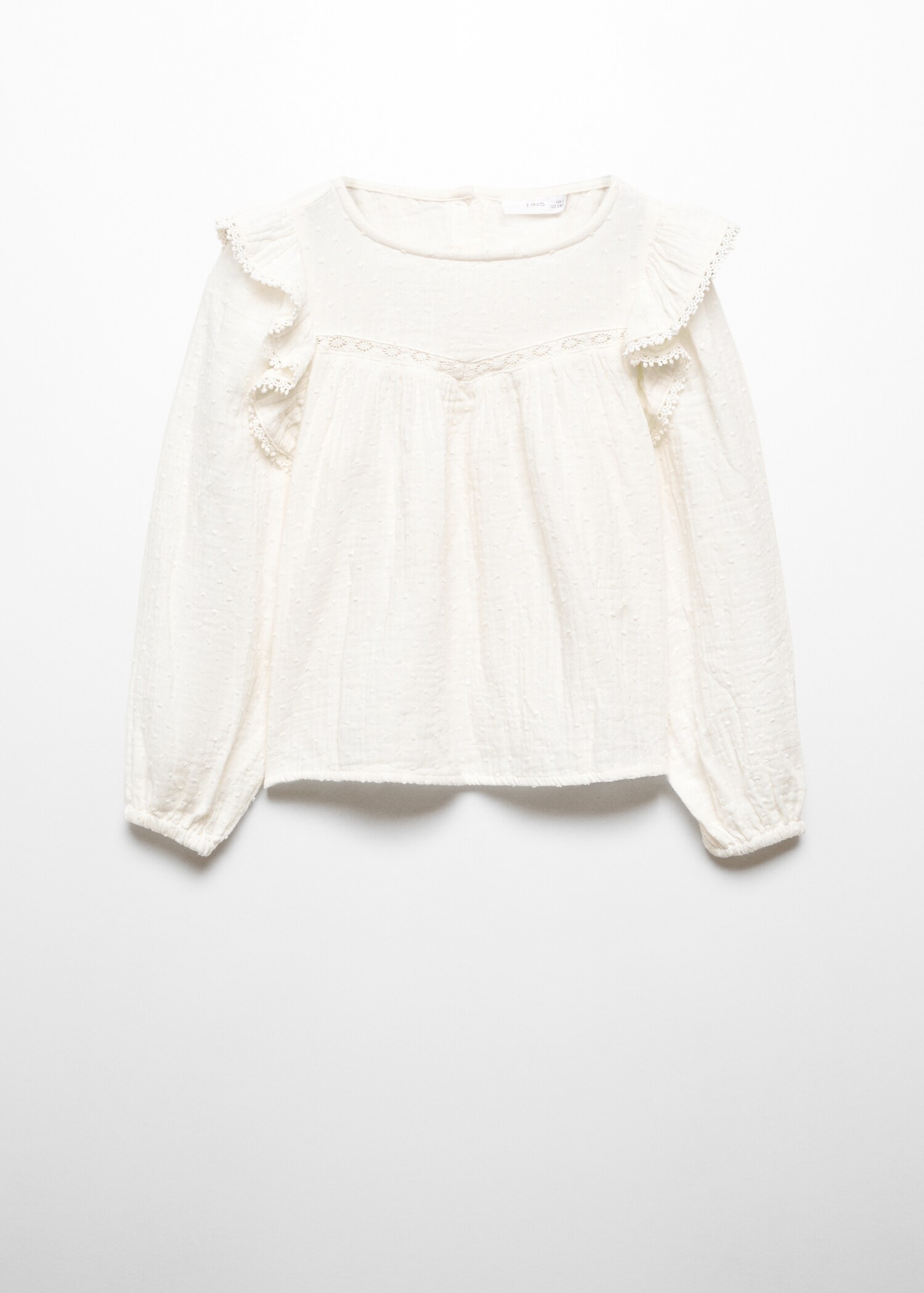Blouse à plumetis volantée - Article sans modèle