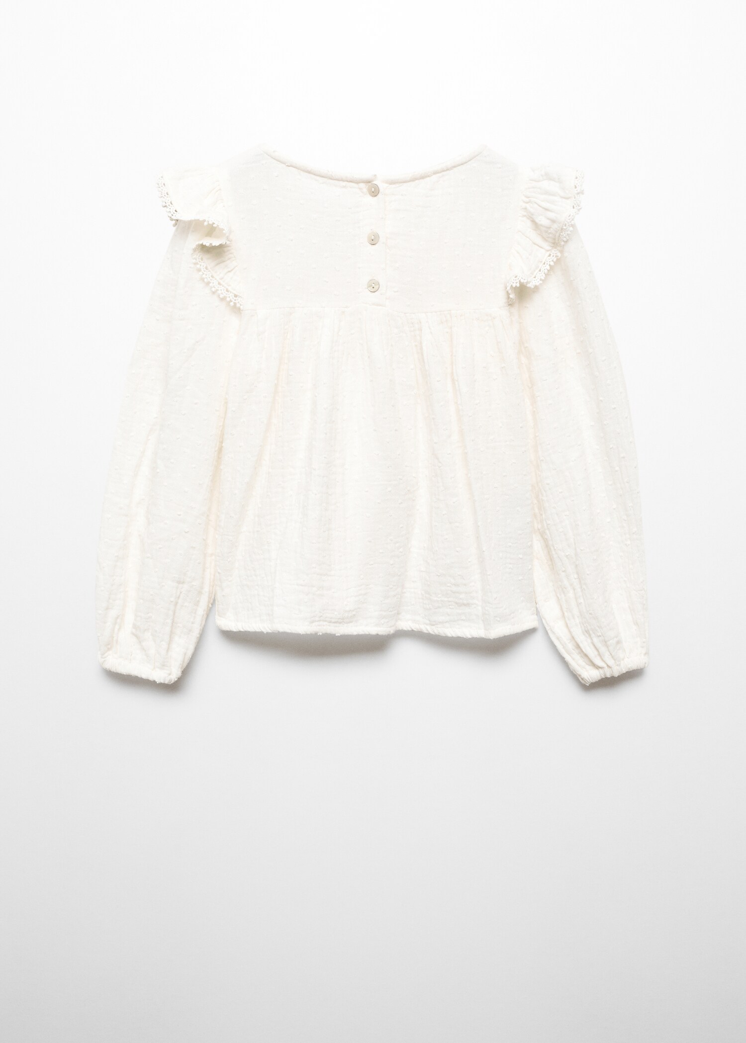 Blouse à plumetis volantée - Verso de l’article