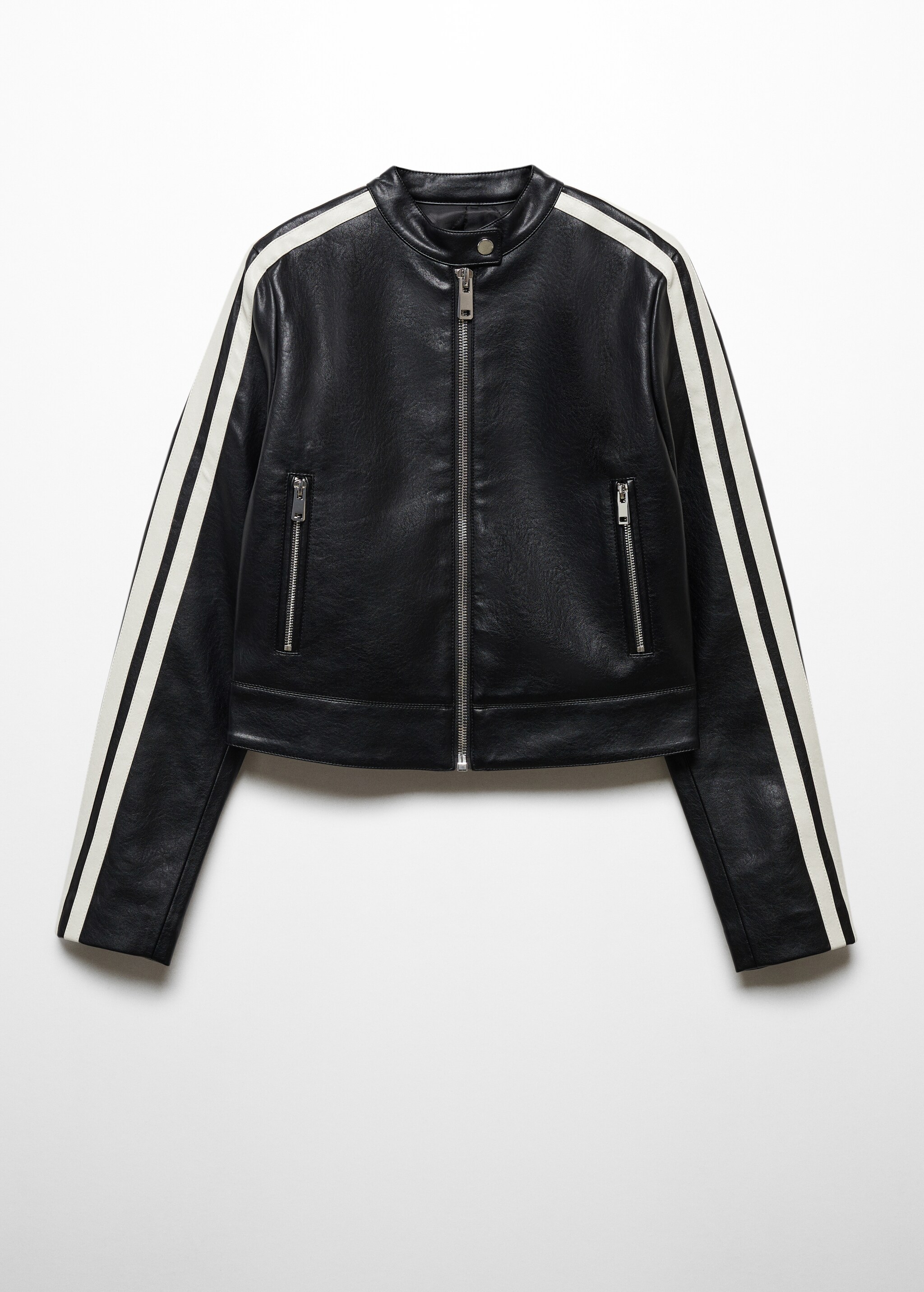 Faux-leather biker jacket - Articol fără model