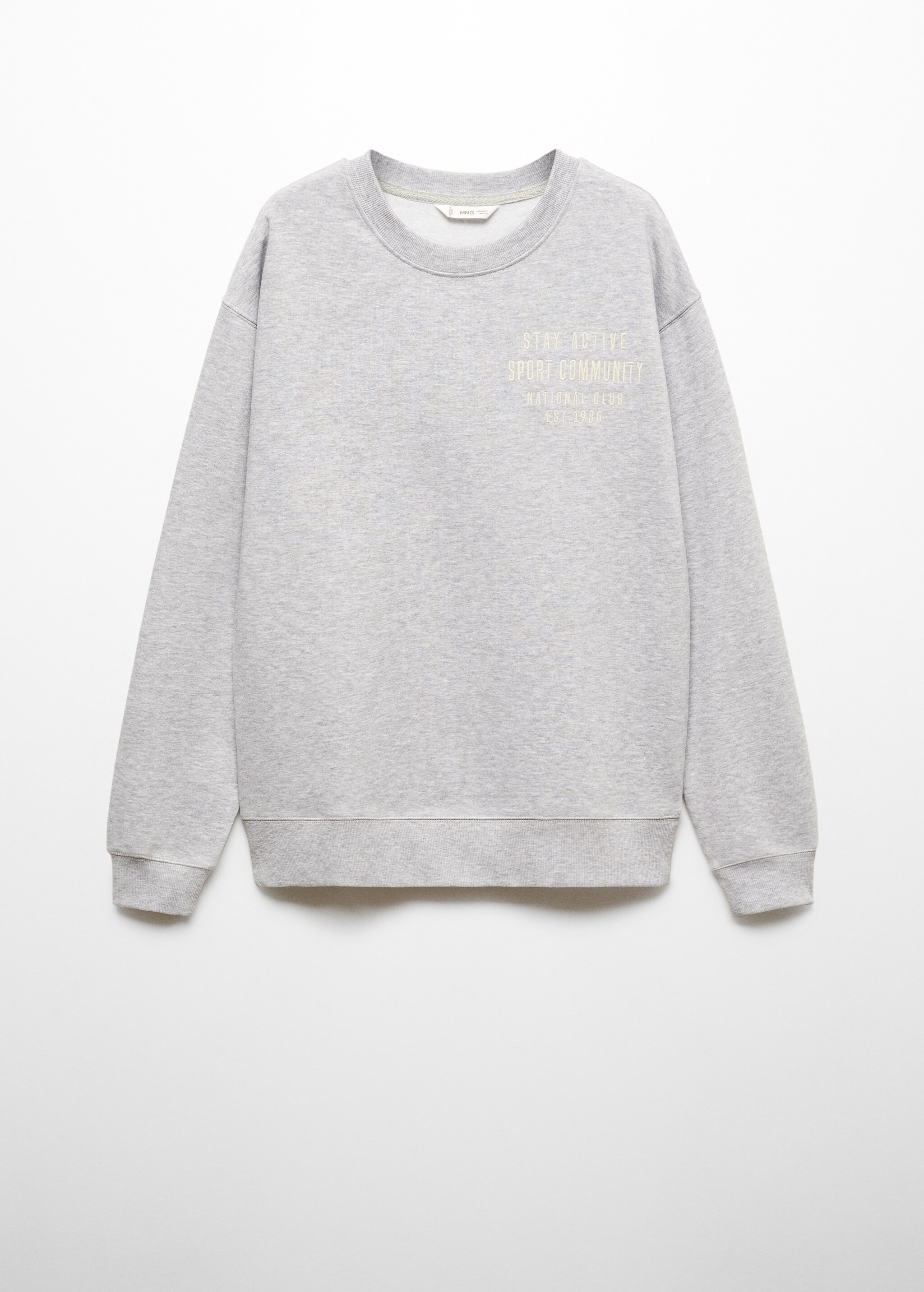 Printed message sweatshirt - Article without model
