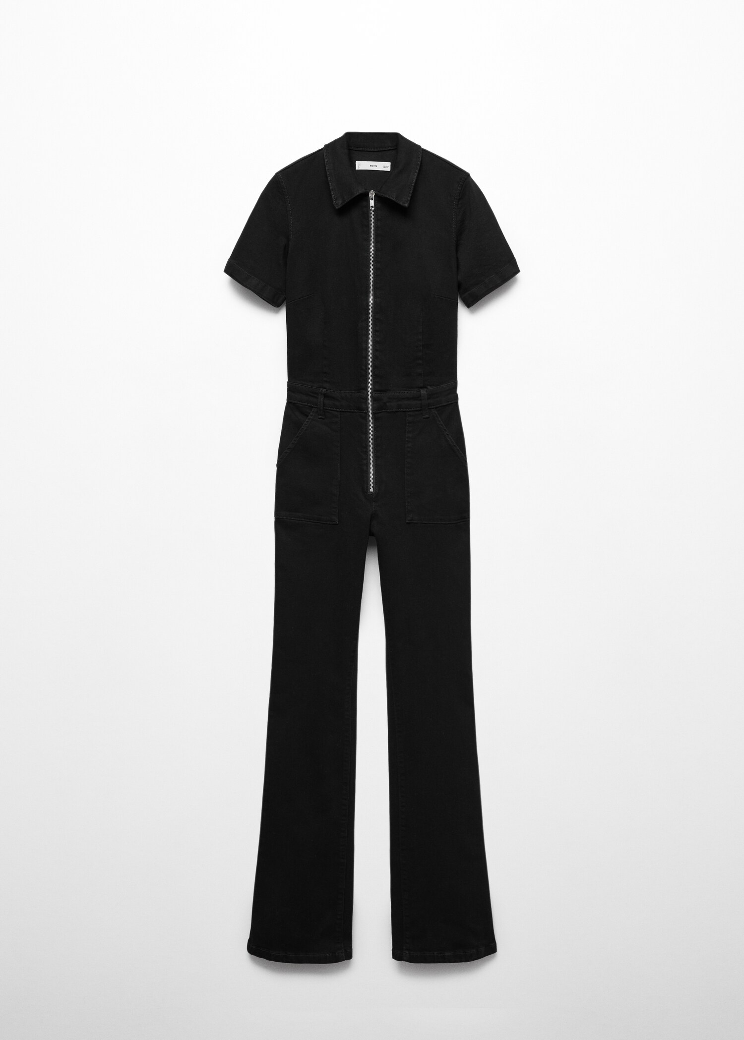 Denim zipper jumpsuit - Article without model