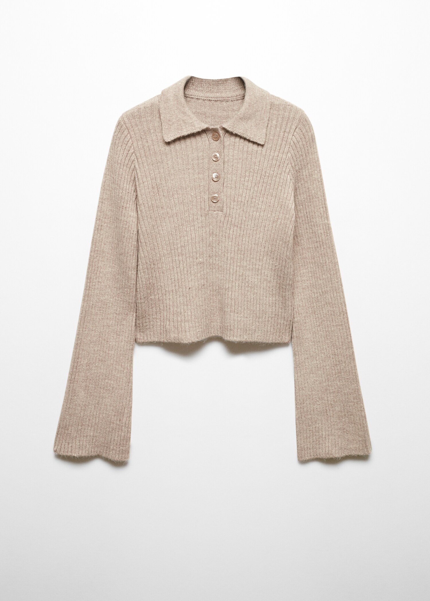 Pull-over col polo manches cloche - Article sans modèle